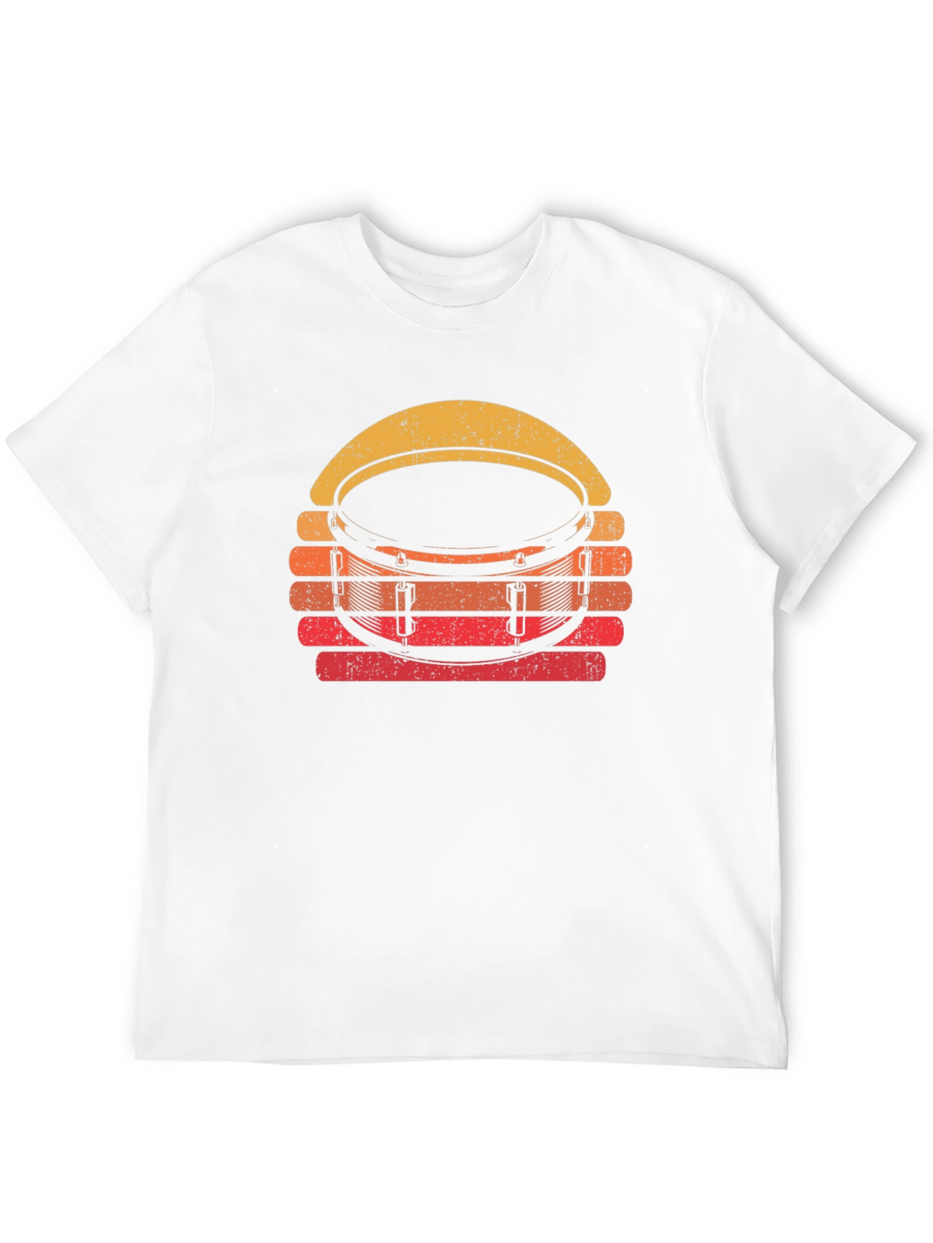 Retro Drum Set Graphic Tee - Black