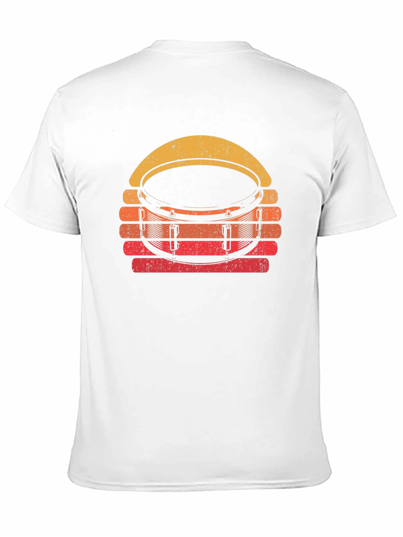 Retro Drum Set Graphic Tee - Black