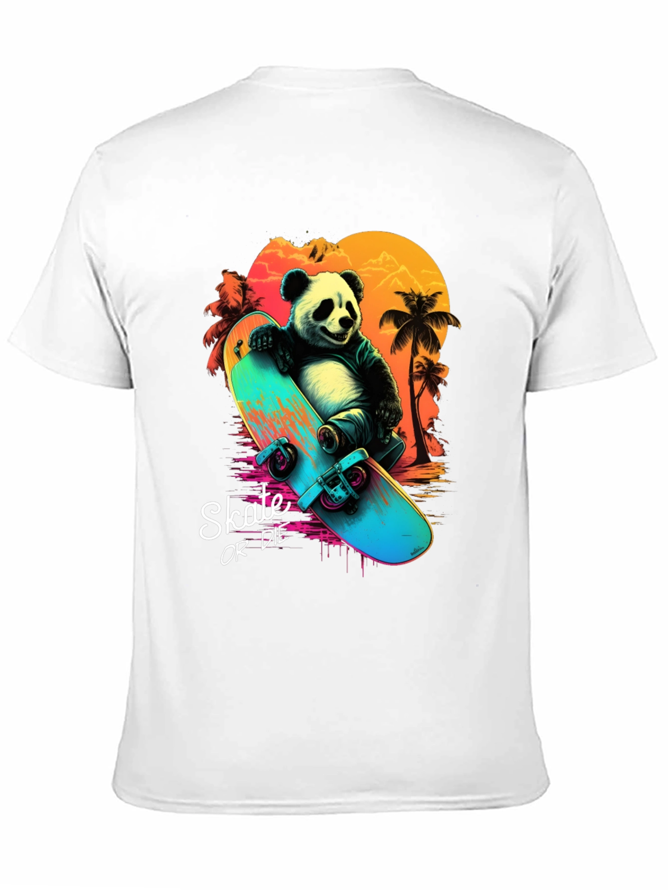 Panda Skate or Die Graphic T-Shirt