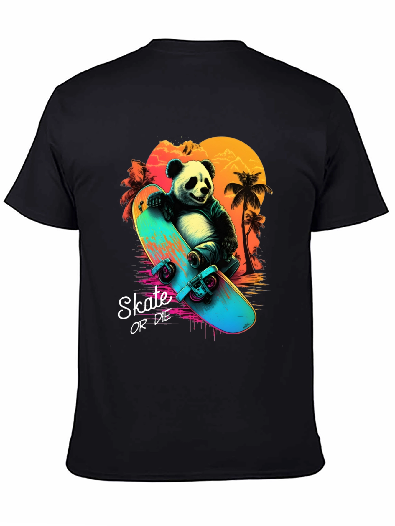 Panda Skate or Die Graphic T-Shirt