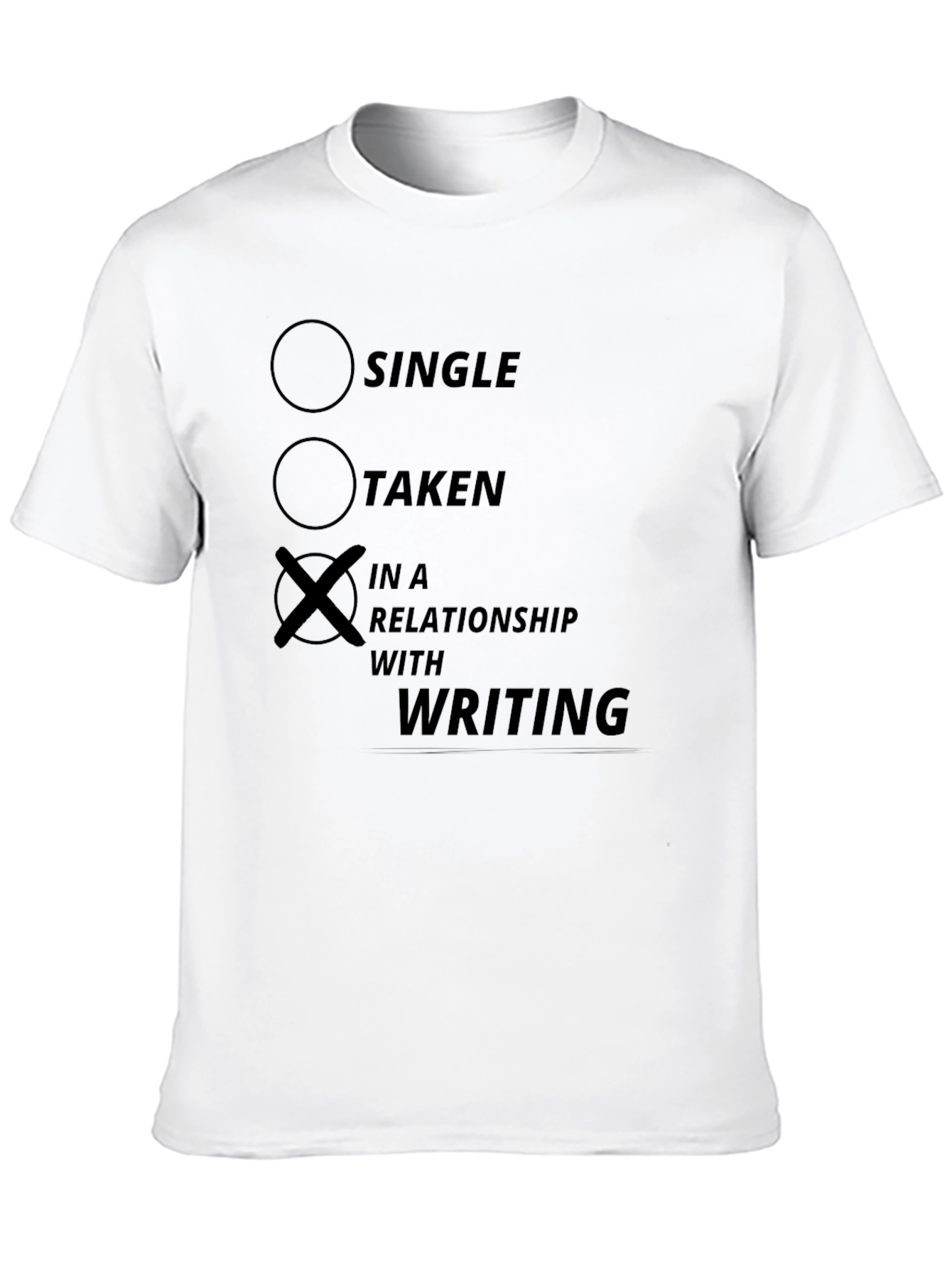 Writers Relationship Status T-Shirt - Black