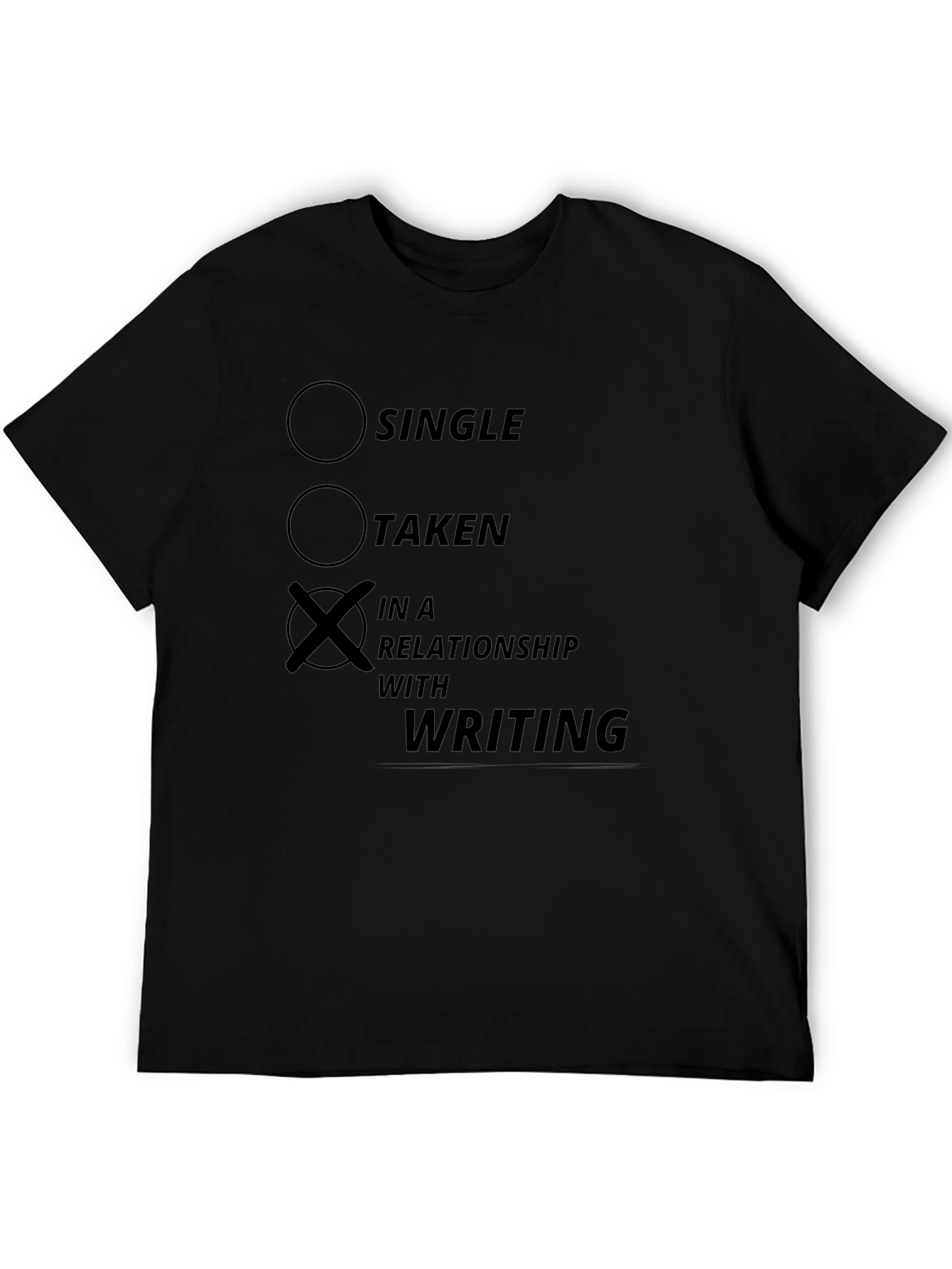 Writers Relationship Status T-Shirt - Black