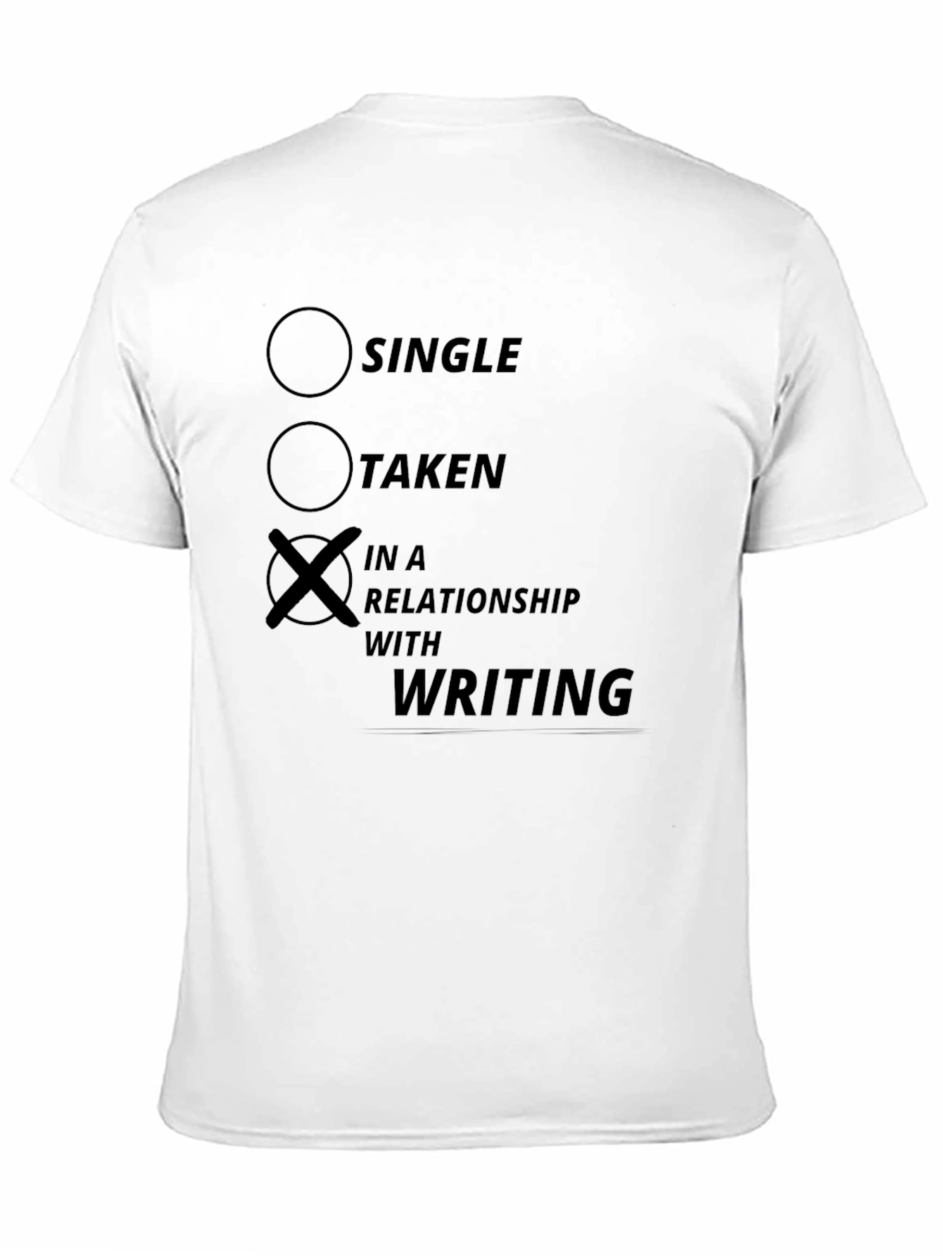 Writers Relationship Status T-Shirt - Black