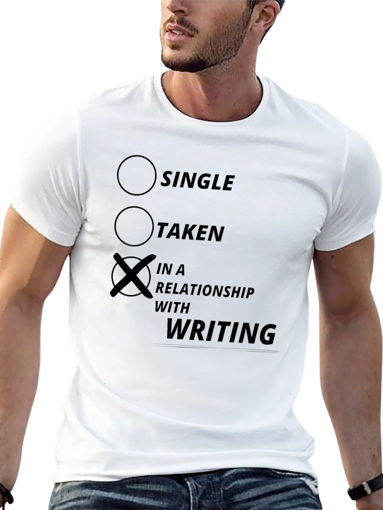 Writers Relationship Status T-Shirt - Black