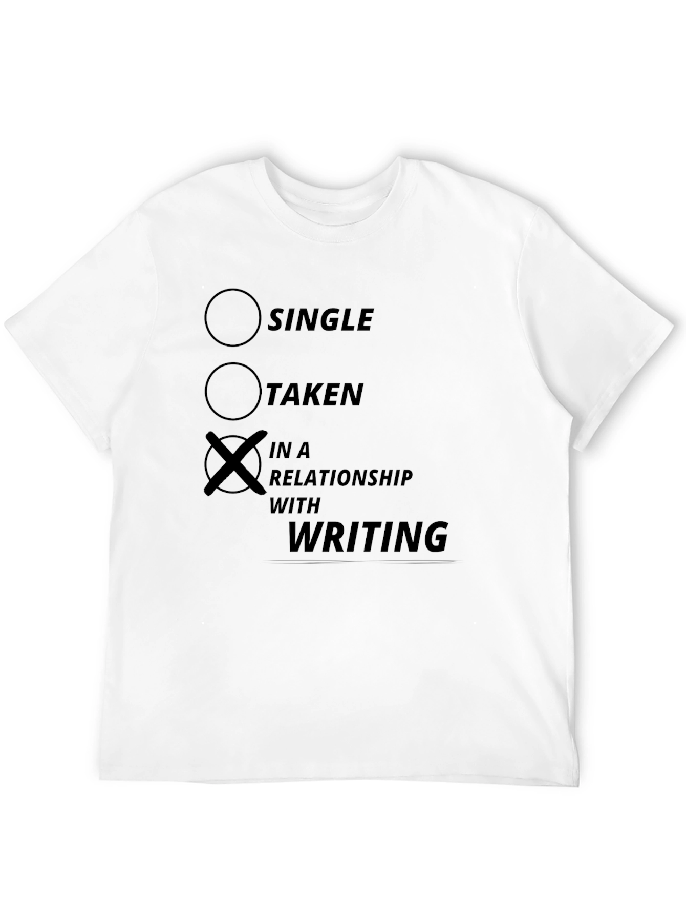 Writers Relationship Status T-Shirt - Black
