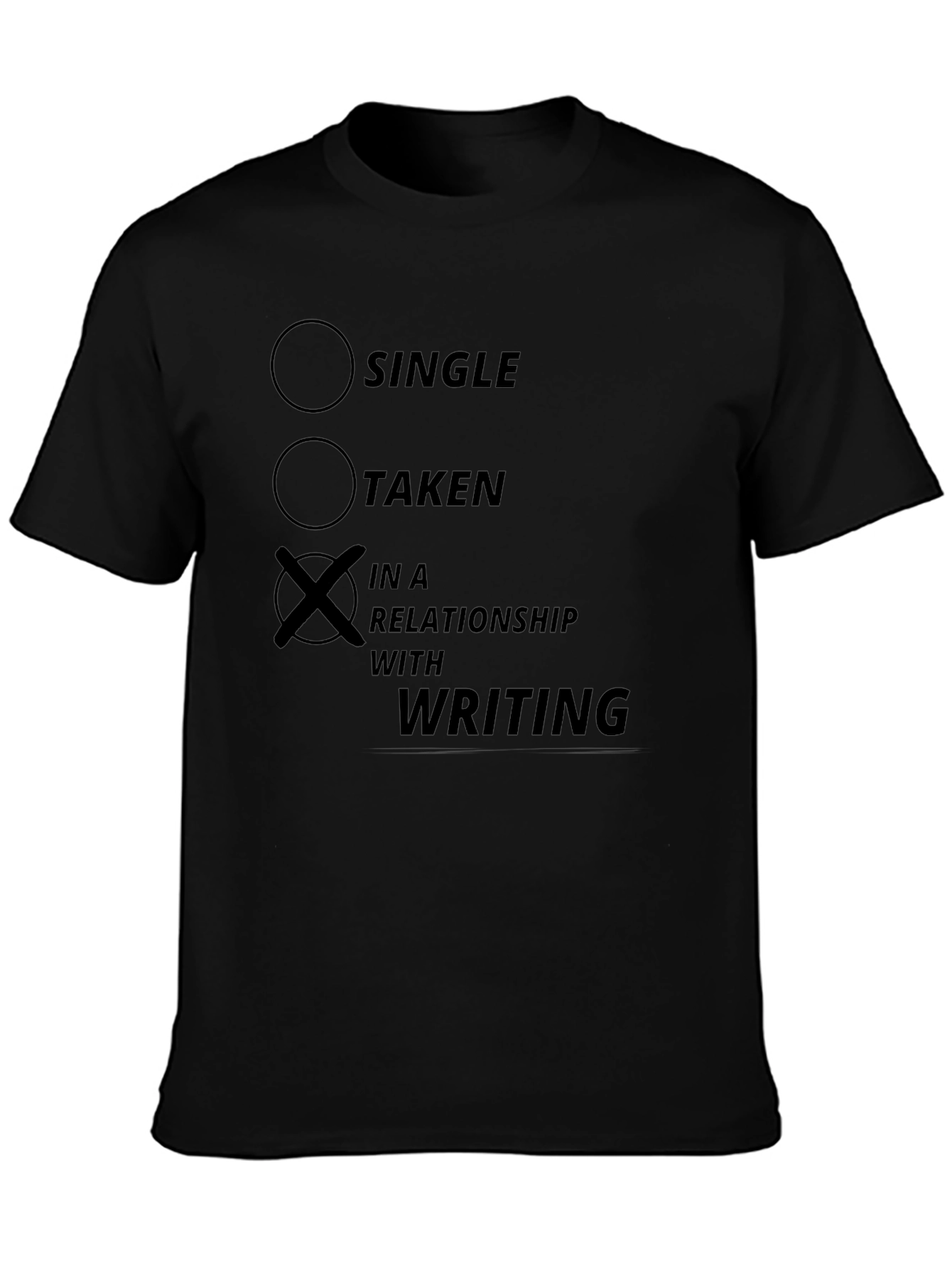 Writers Relationship Status T-Shirt - Black
