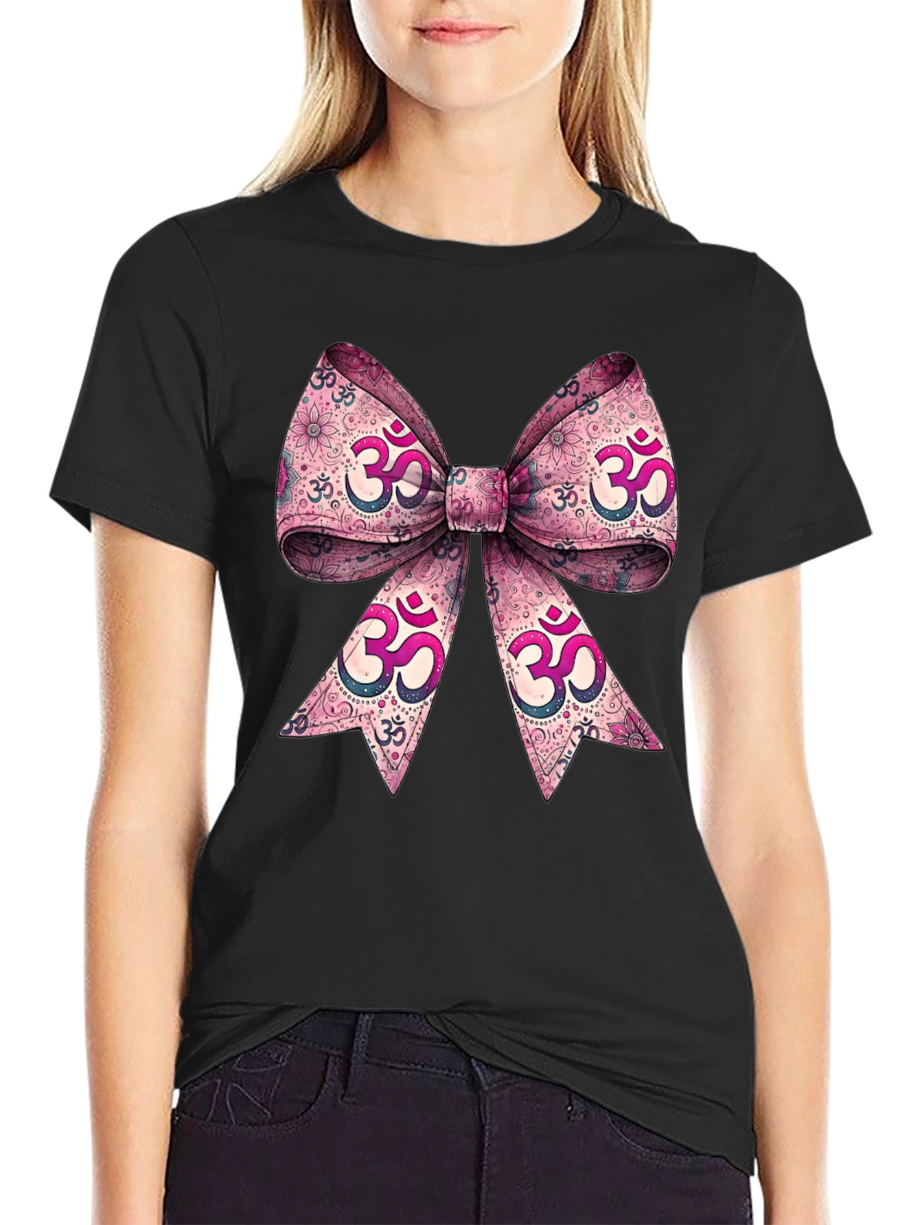Om Symbol Bow T-Shirt