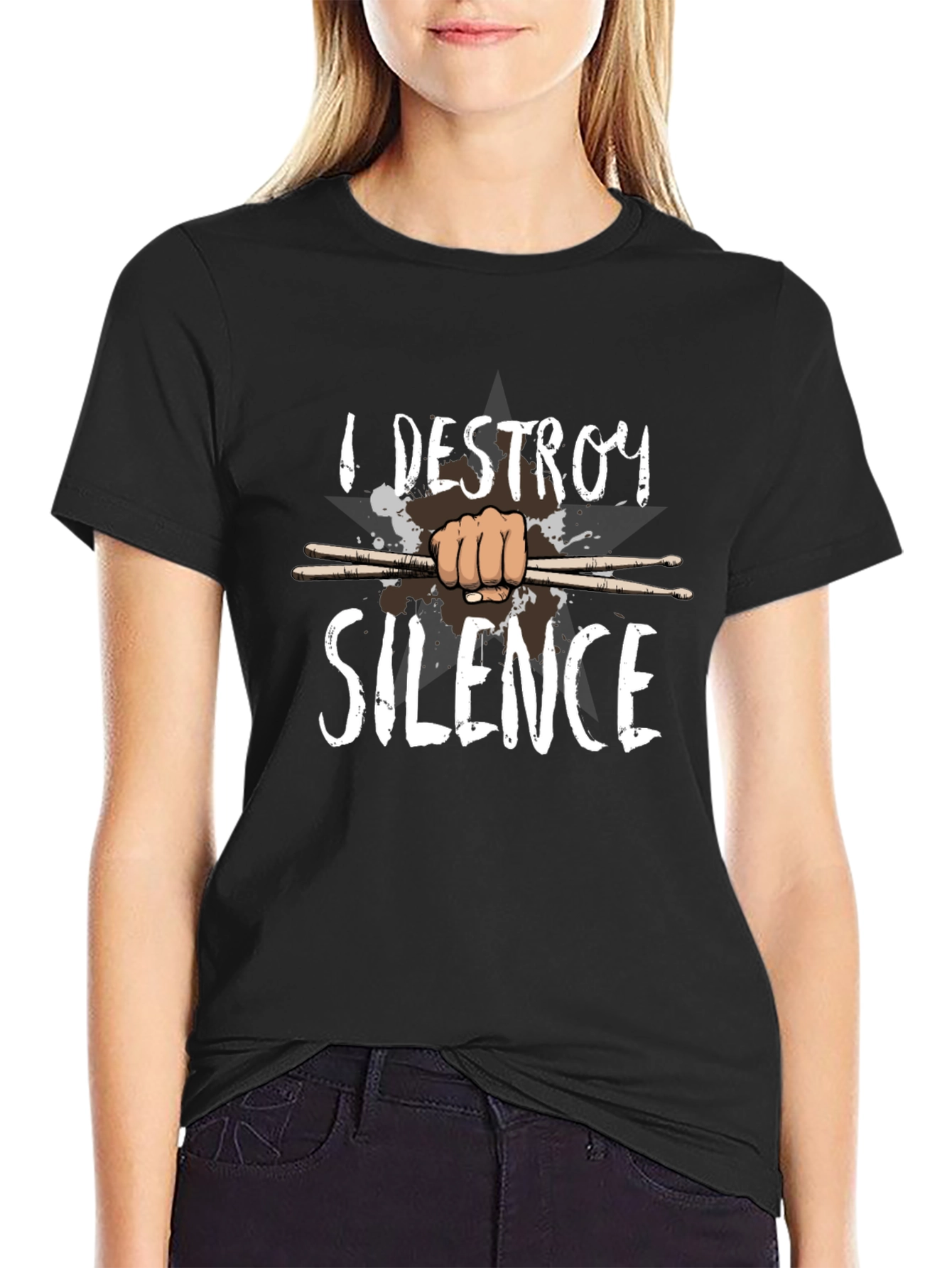 I Destroy Silence Drummer T-Shirt