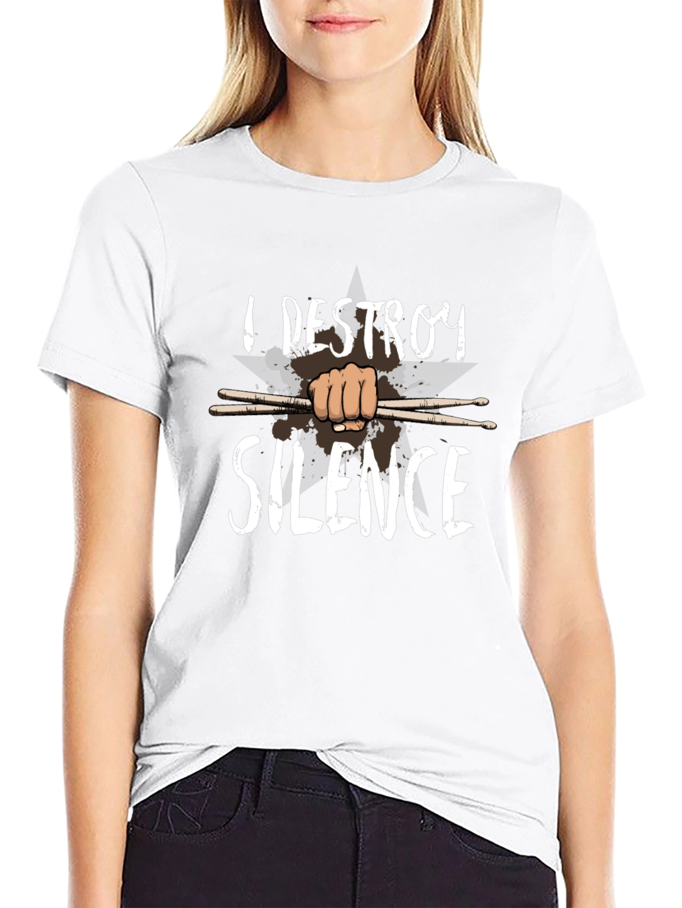 I Destroy Silence Drummer T-Shirt