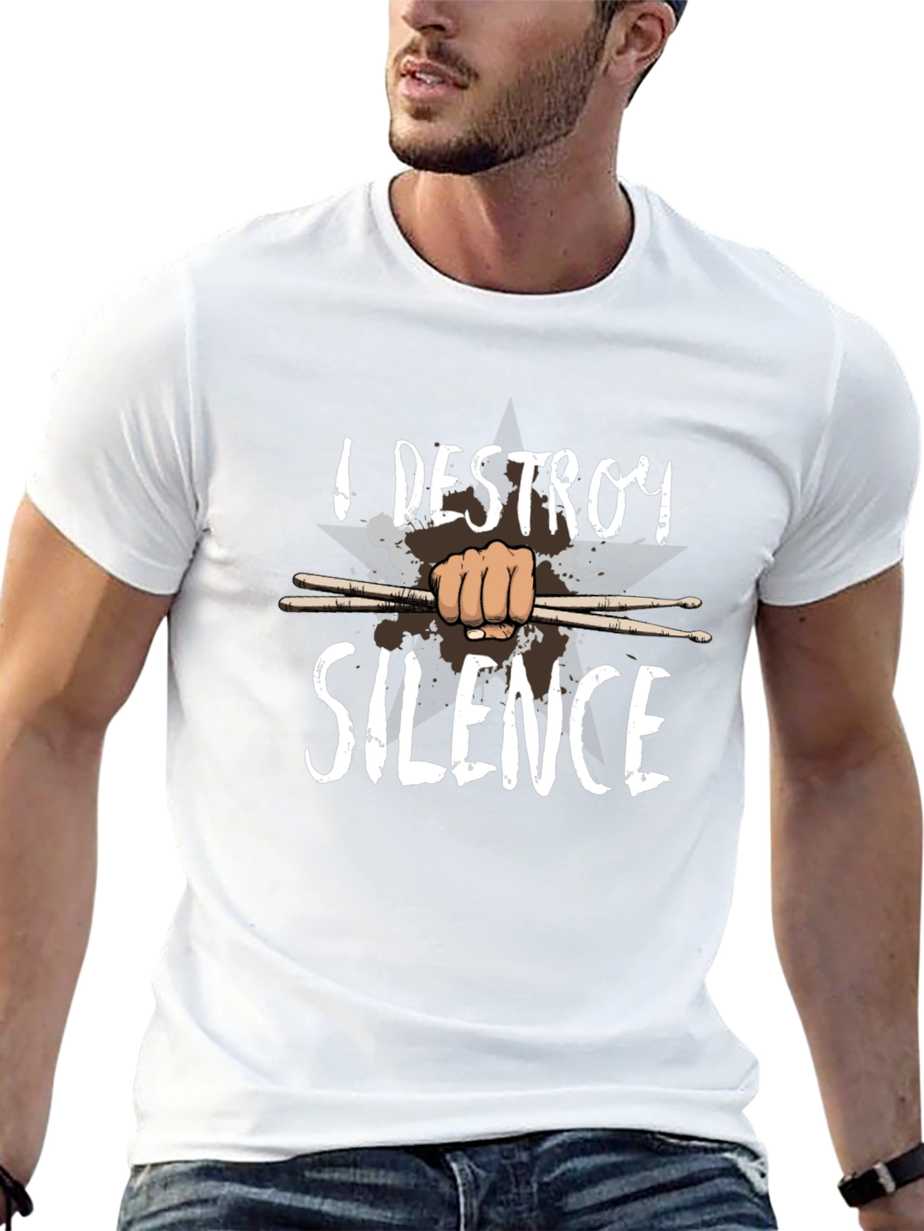 I Destroy Silence Drummer T-Shirt