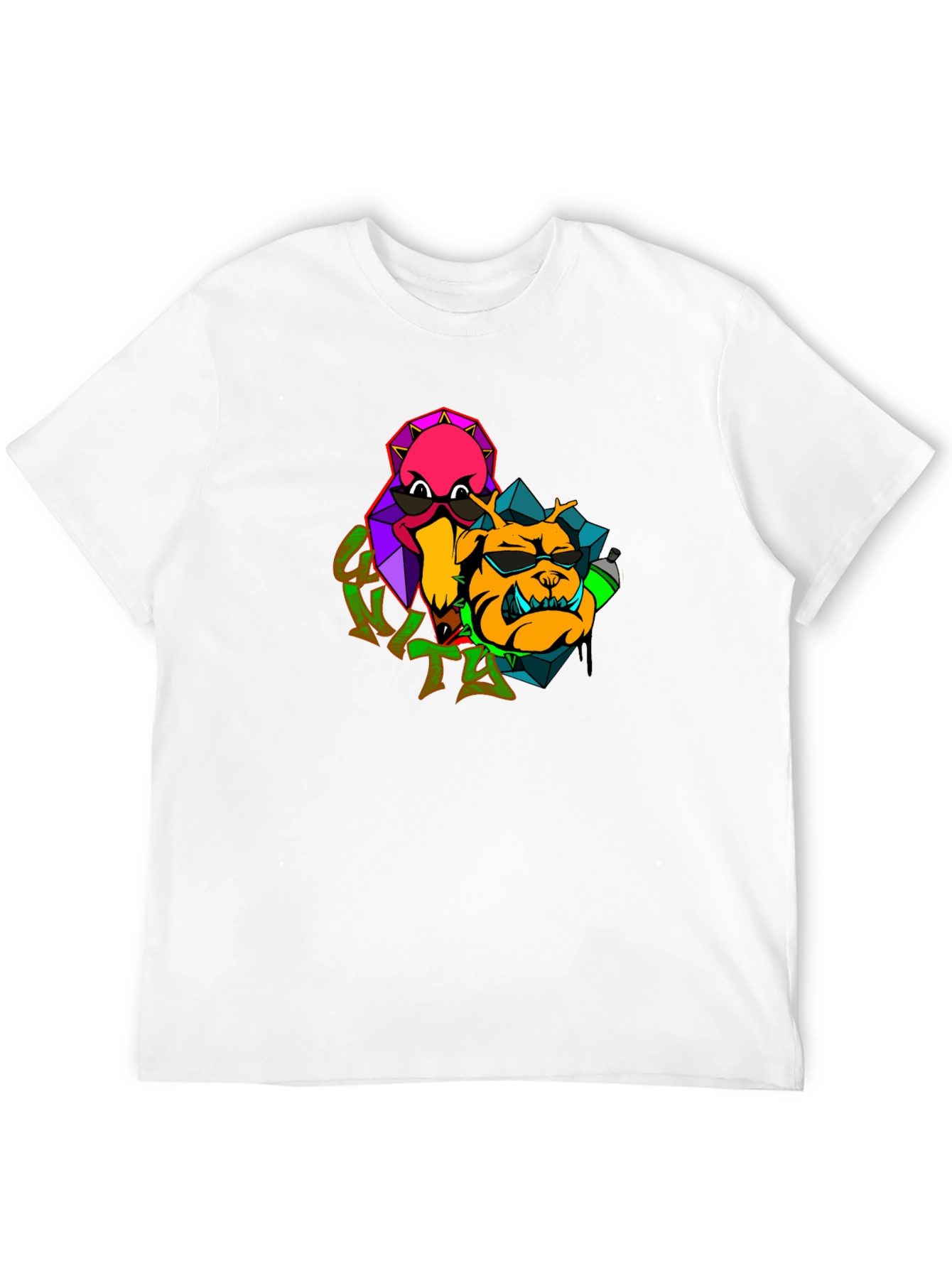 Cool Cartoon Graphic Black T-Shirt
