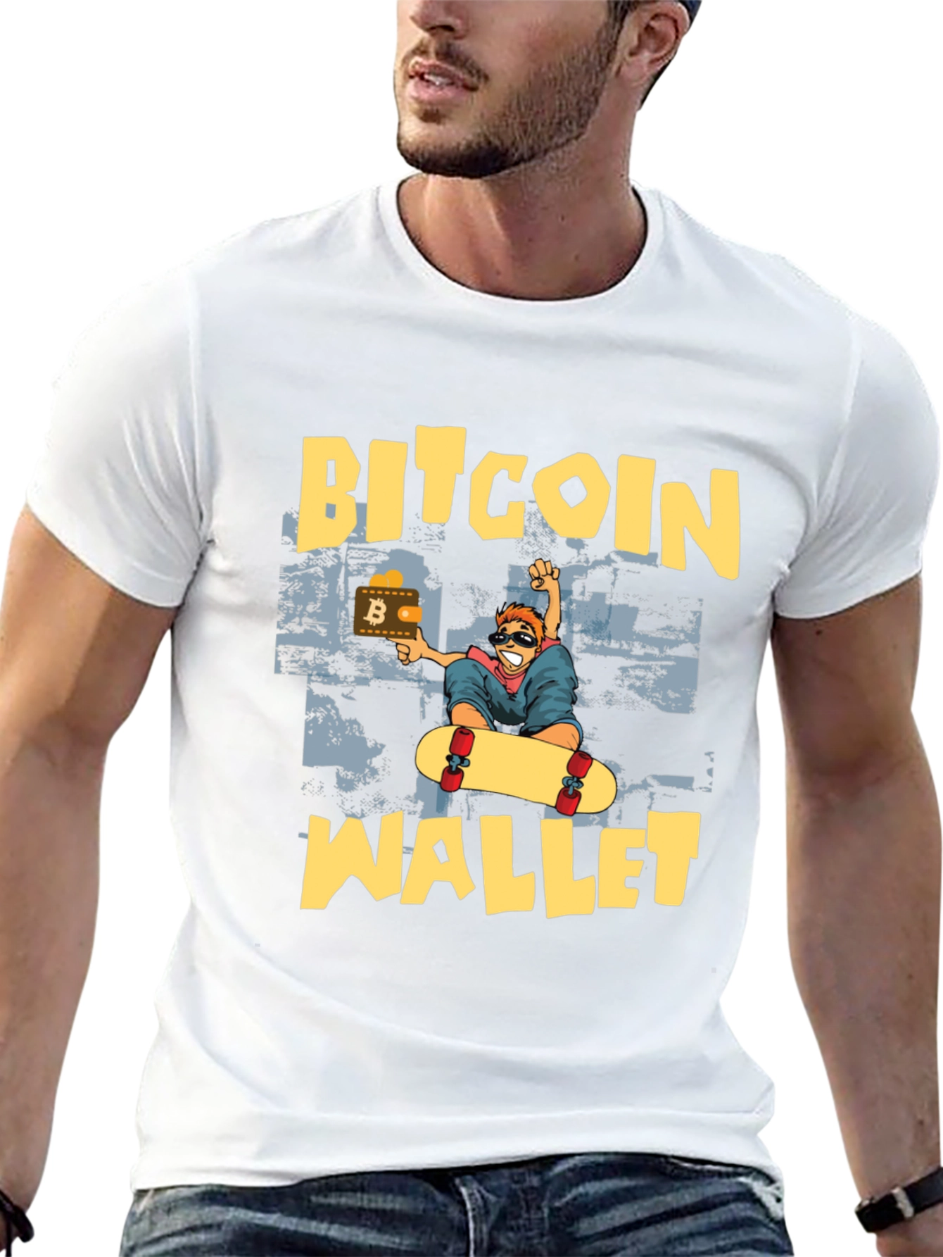 Bitcoin Wallet Skater T-Shirt