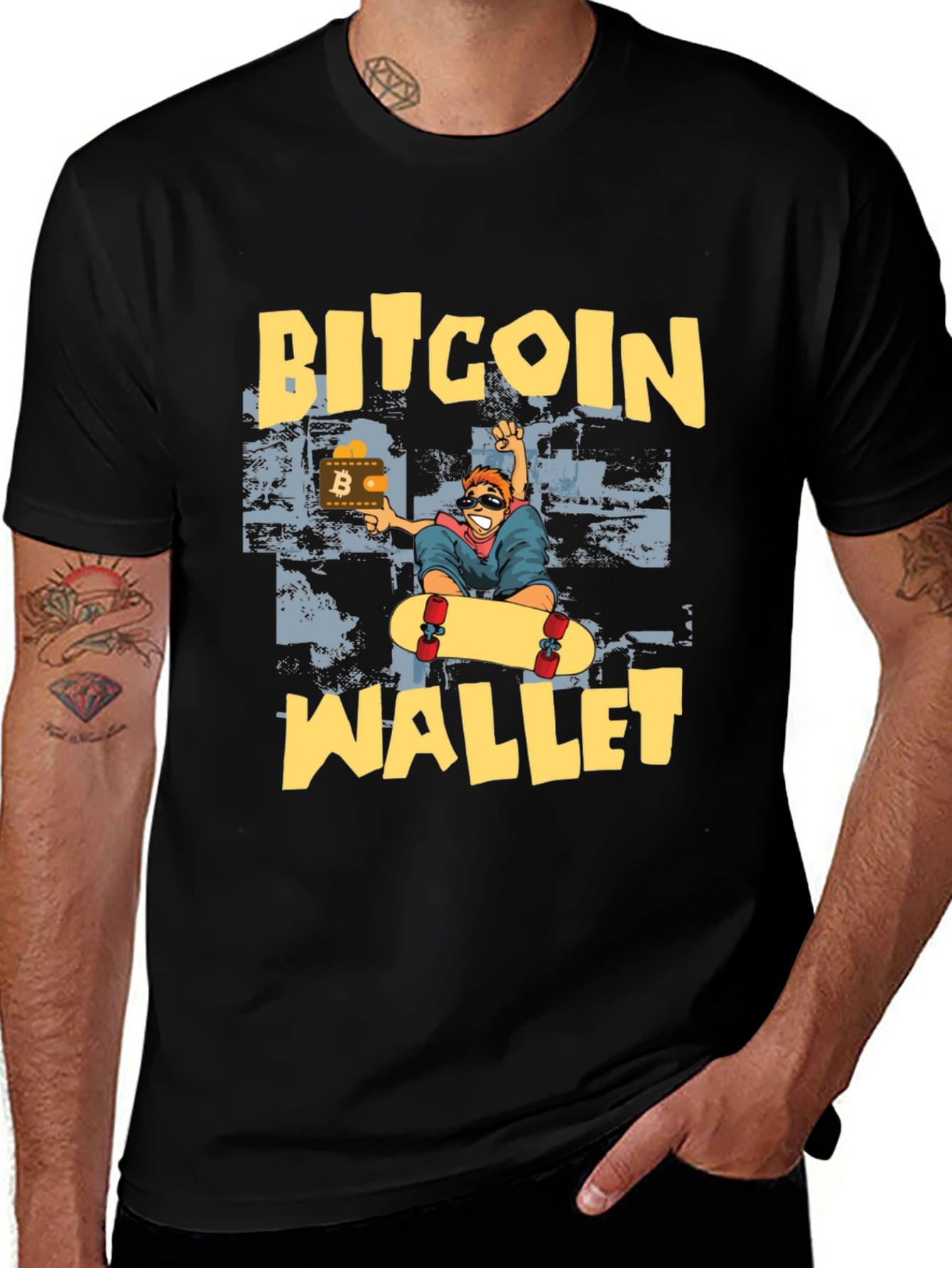 Bitcoin Wallet Skater T-Shirt
