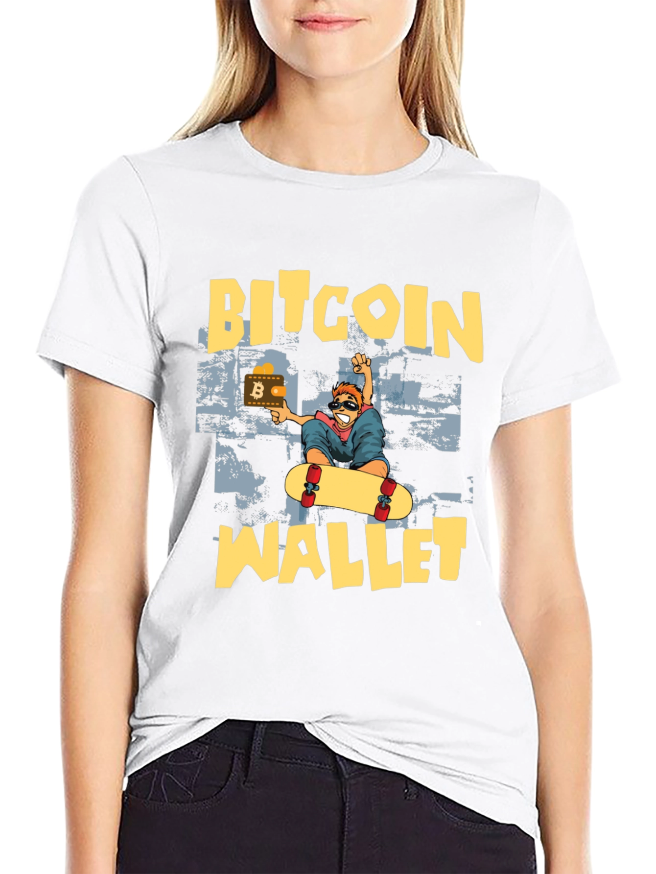 Bitcoin Wallet Skater T-Shirt