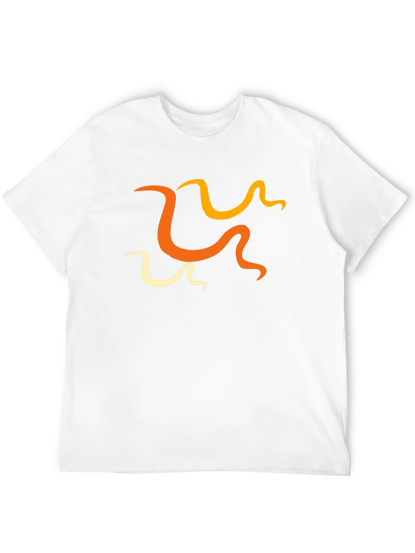 Abstract Swirl Design Black T-Shirt - Stylish Casual Wear