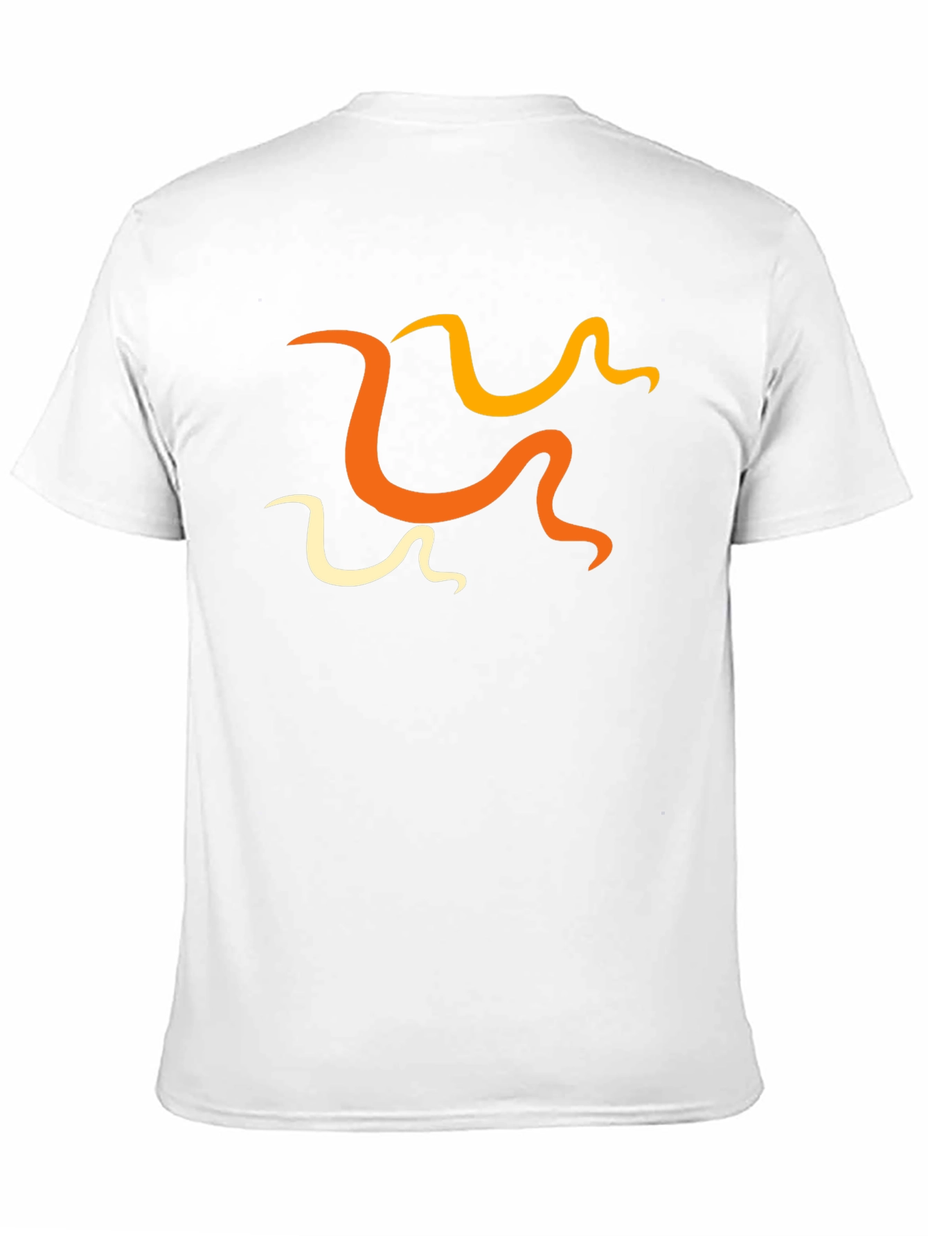Abstract Swirl Design Black T-Shirt - Stylish Casual Wear