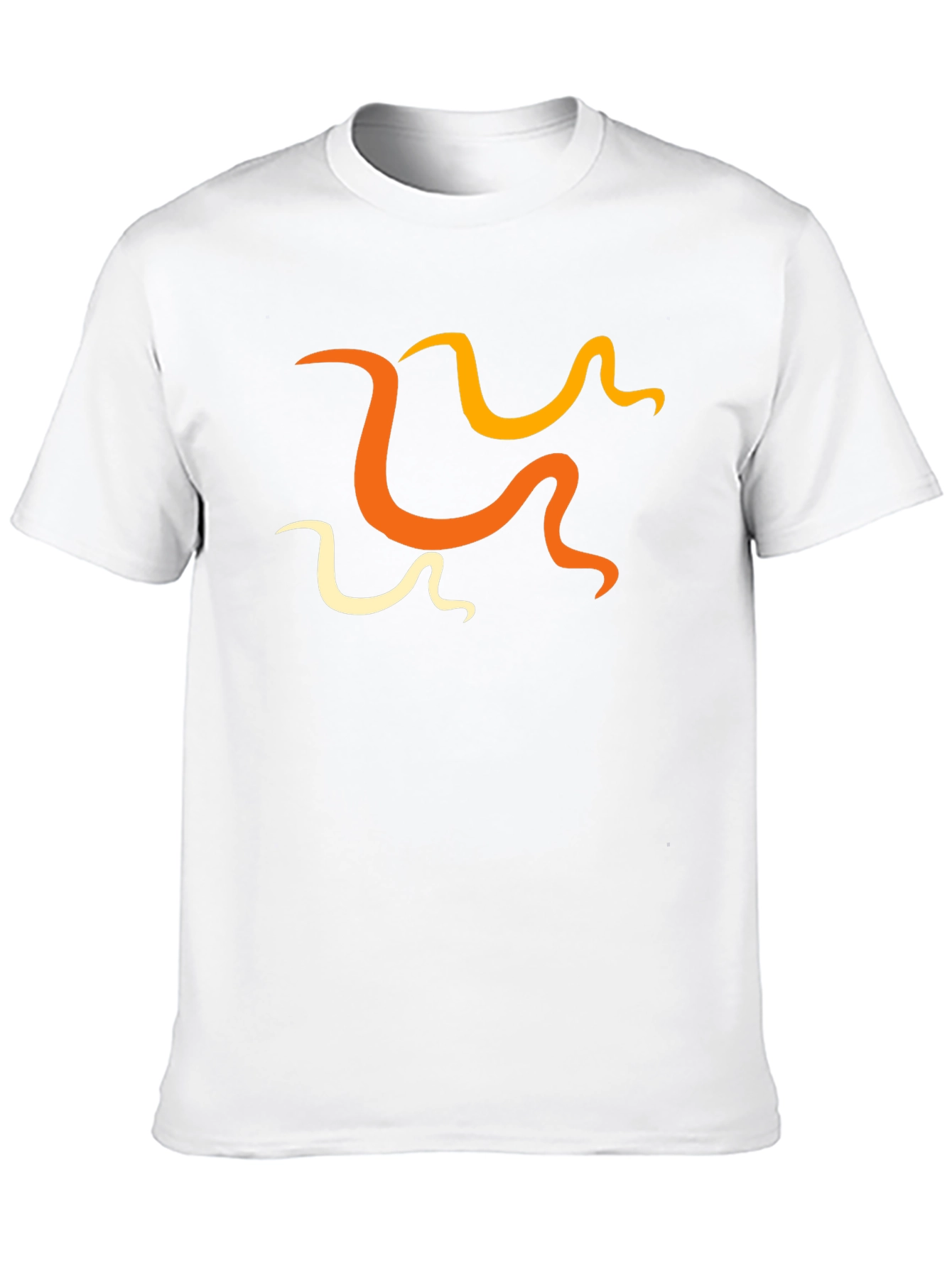 Abstract Swirl Design Black T-Shirt - Stylish Casual Wear