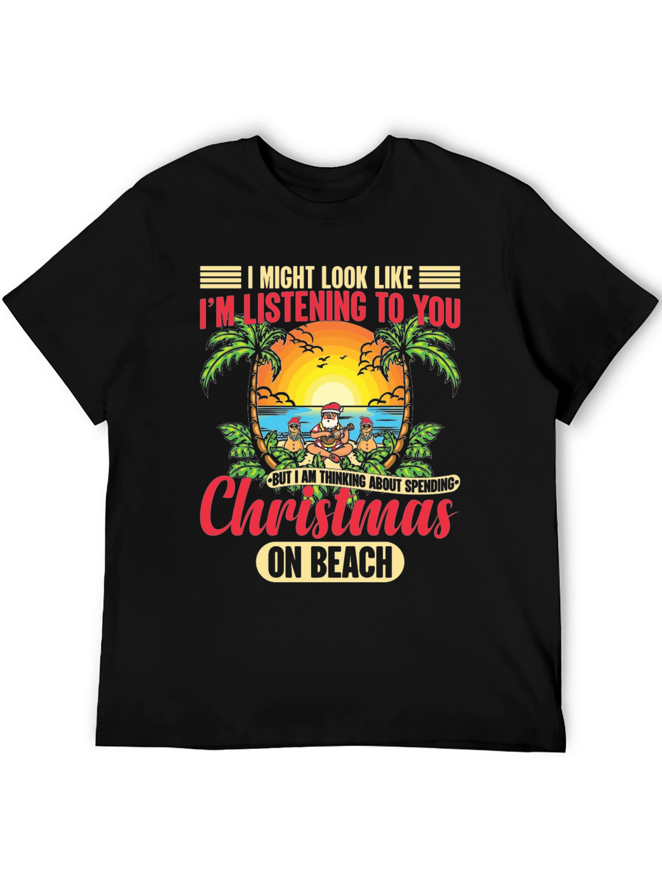 Christmas on the Beach Graphic T-Shirt