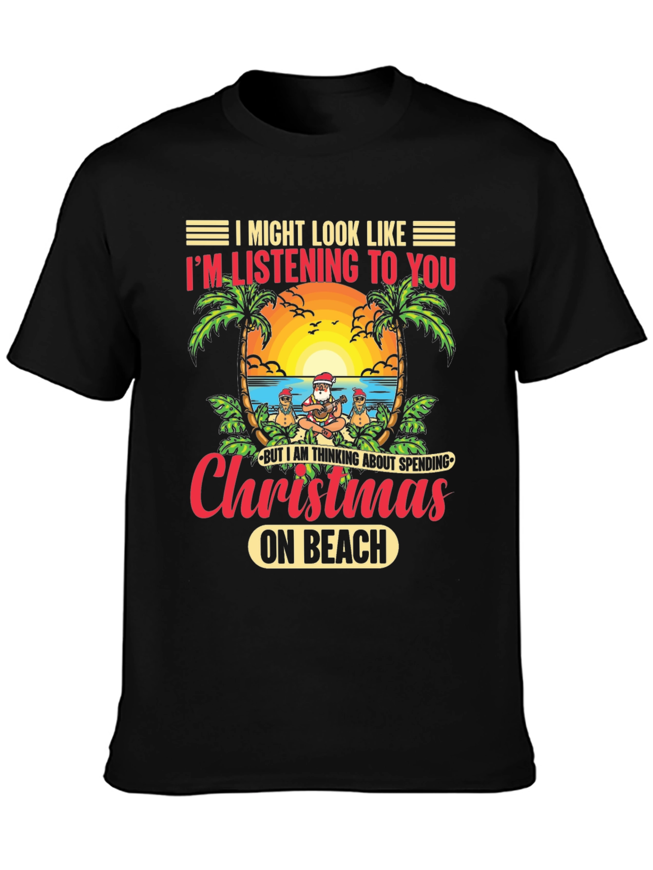 Christmas on the Beach Graphic T-Shirt
