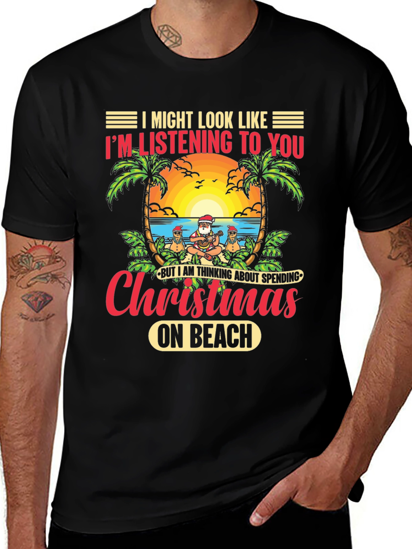 Christmas on the Beach Graphic T-Shirt