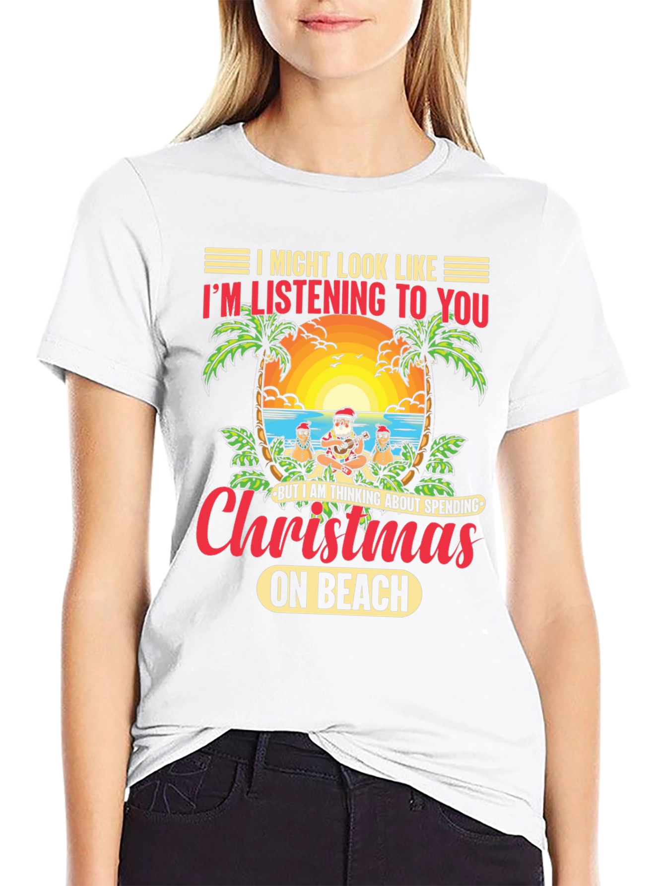 Christmas on the Beach Graphic T-Shirt