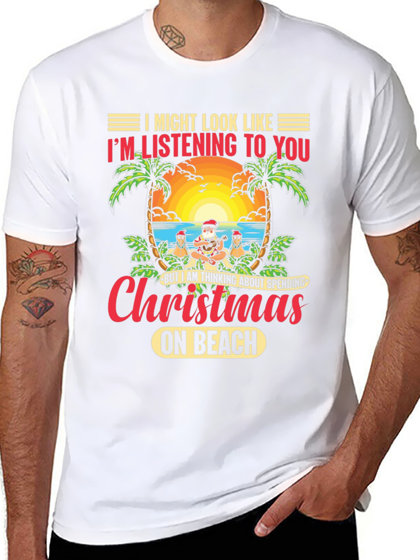 Christmas on the Beach Graphic T-Shirt