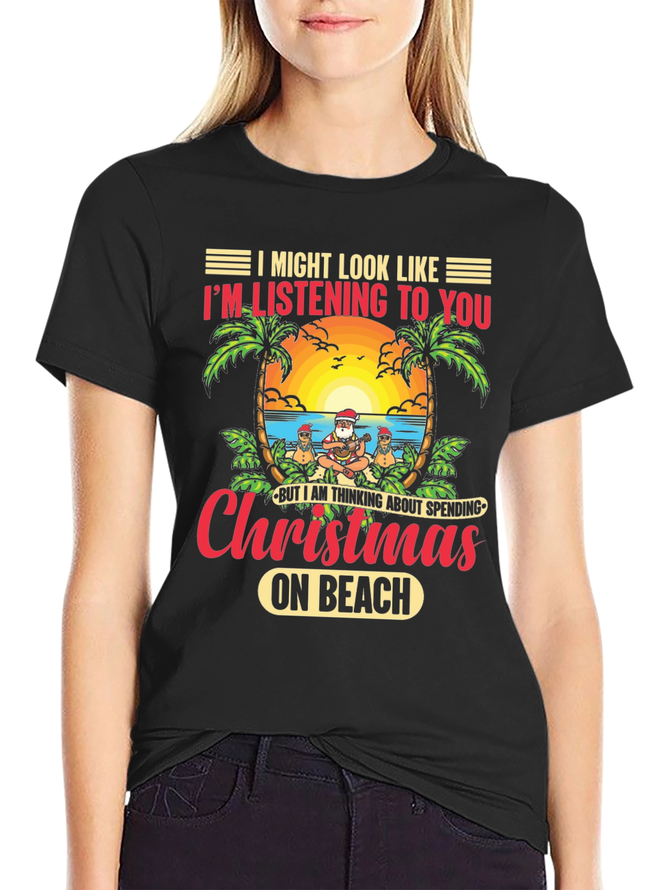 Christmas on the Beach Graphic T-Shirt
