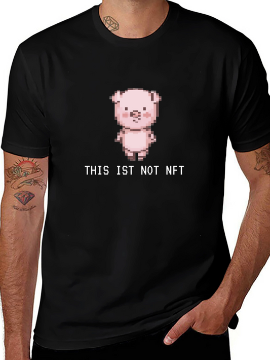 Pixel Pig Tee - This Is Not NFT Black T-Shirt