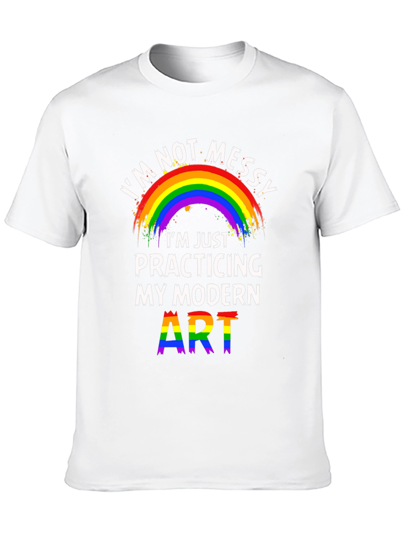Funny Modern Art Rainbow T-Shirt