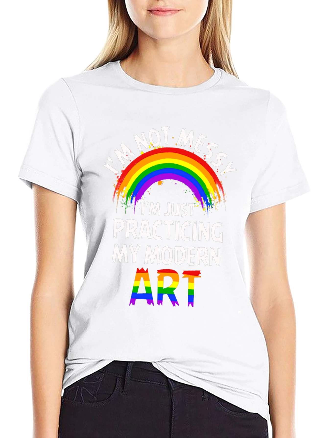 Funny Modern Art Rainbow T-Shirt