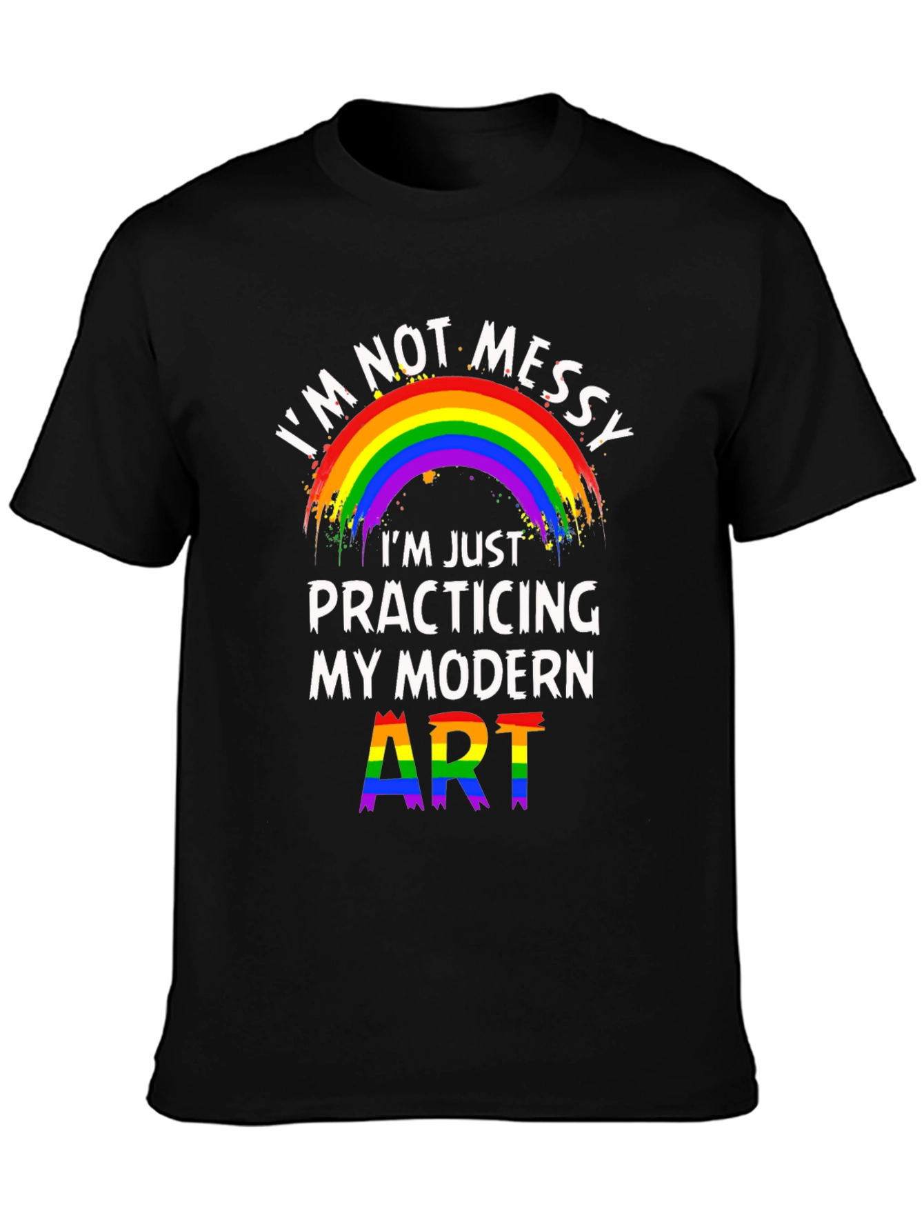 Funny Modern Art Rainbow T-Shirt