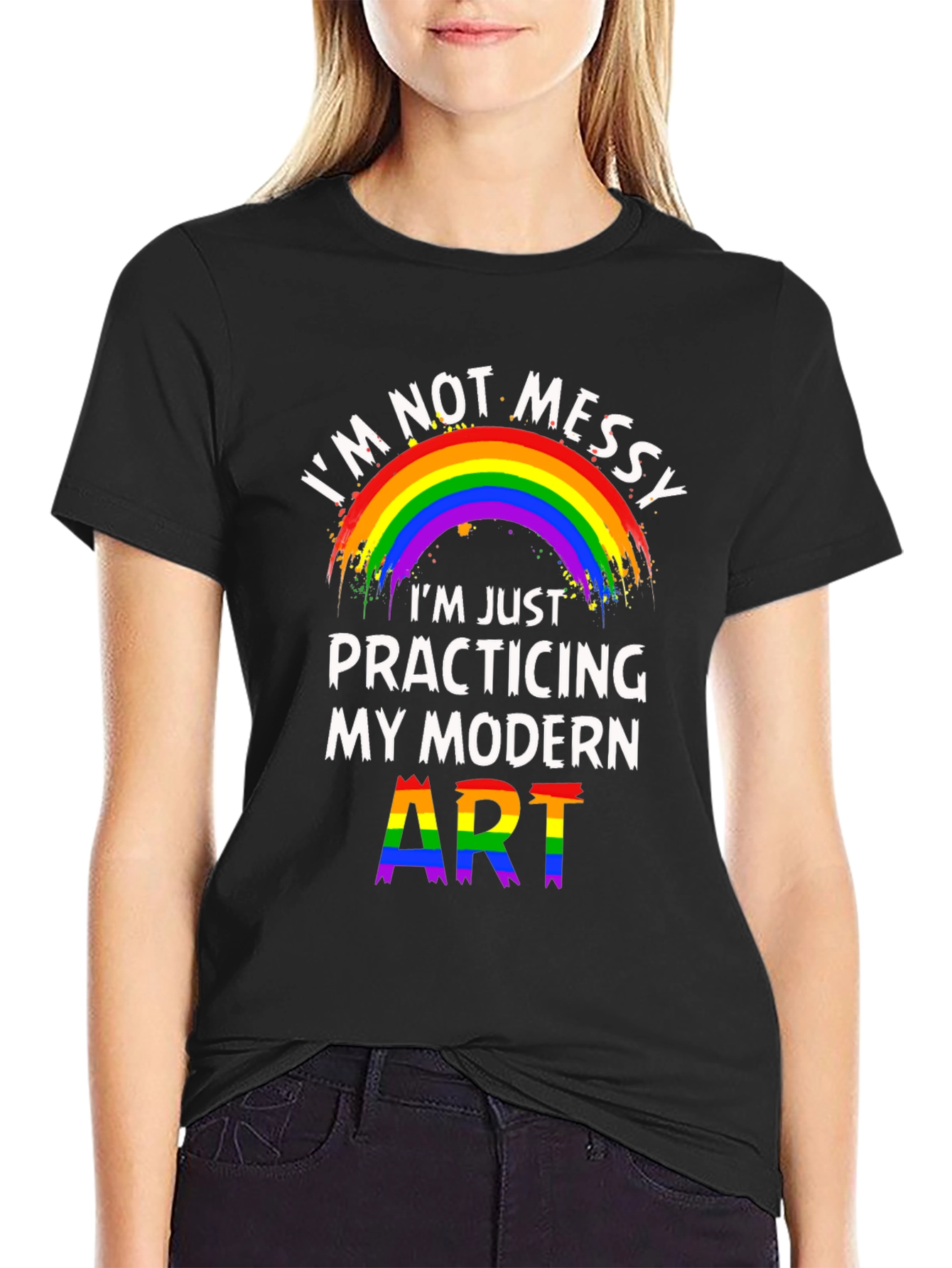 Funny Modern Art Rainbow T-Shirt