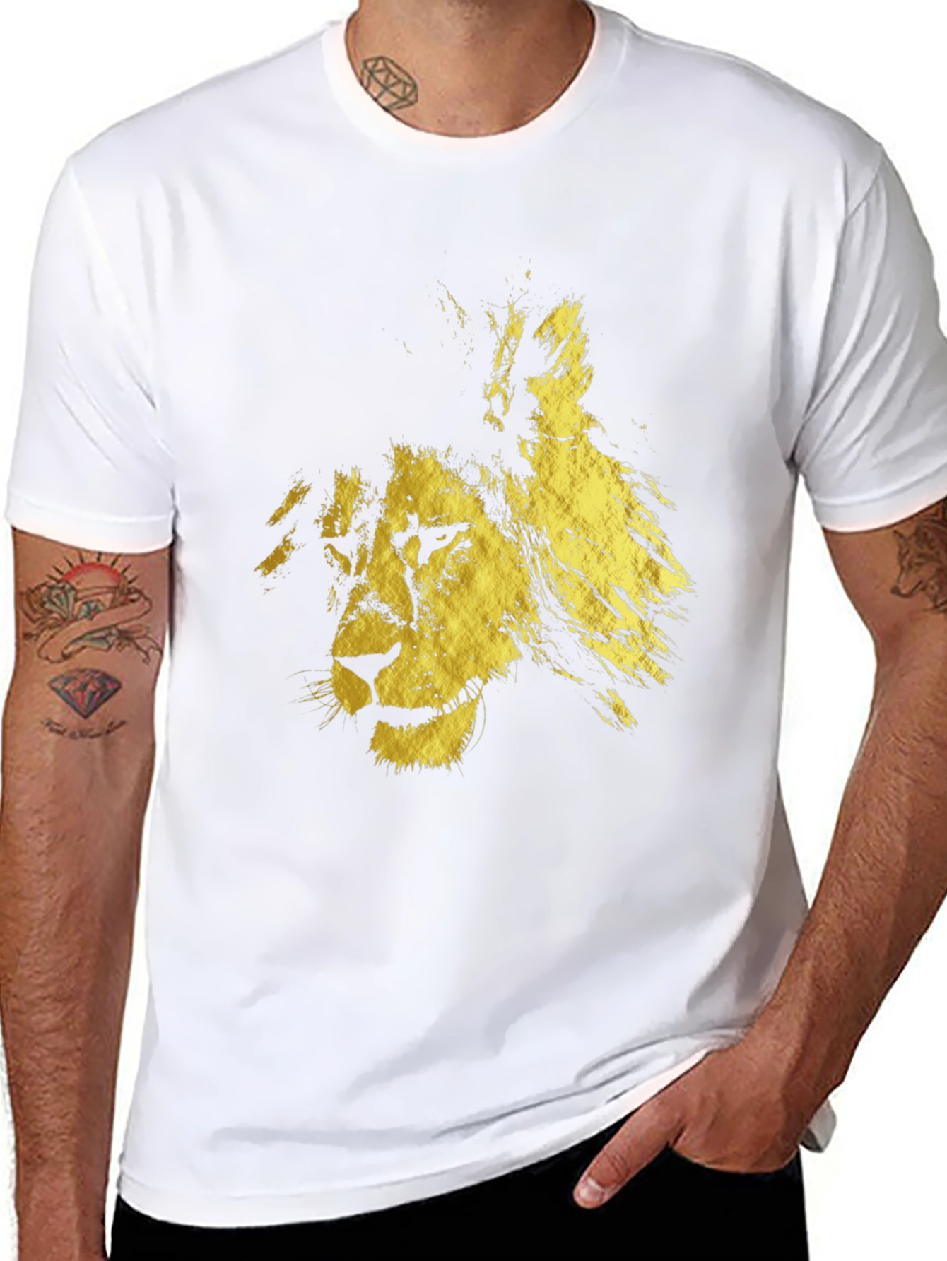 Black Lion Graphic Tee - Bold & Stylish