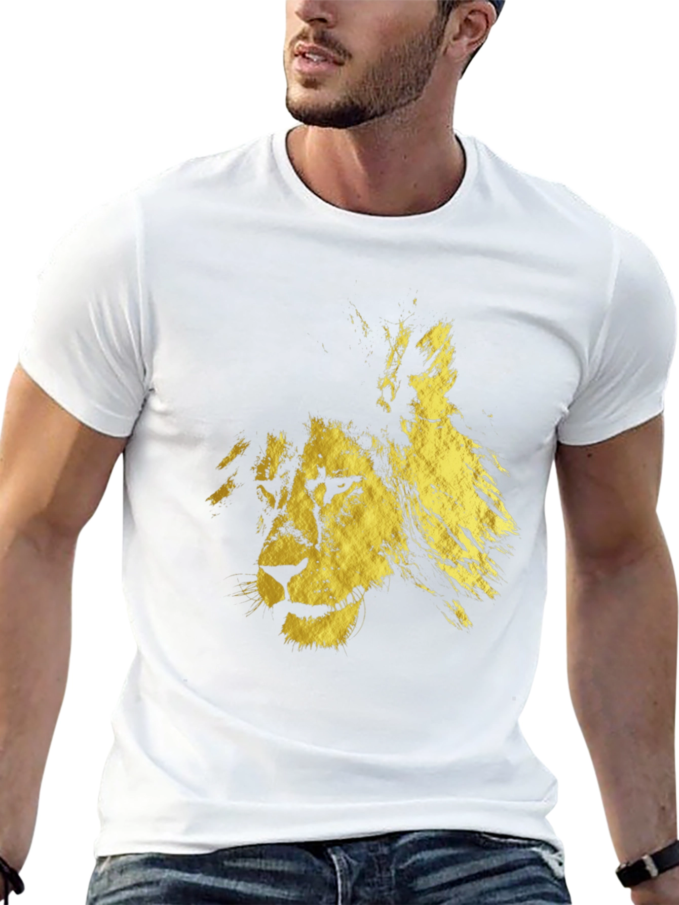Black Lion Graphic Tee - Bold & Stylish