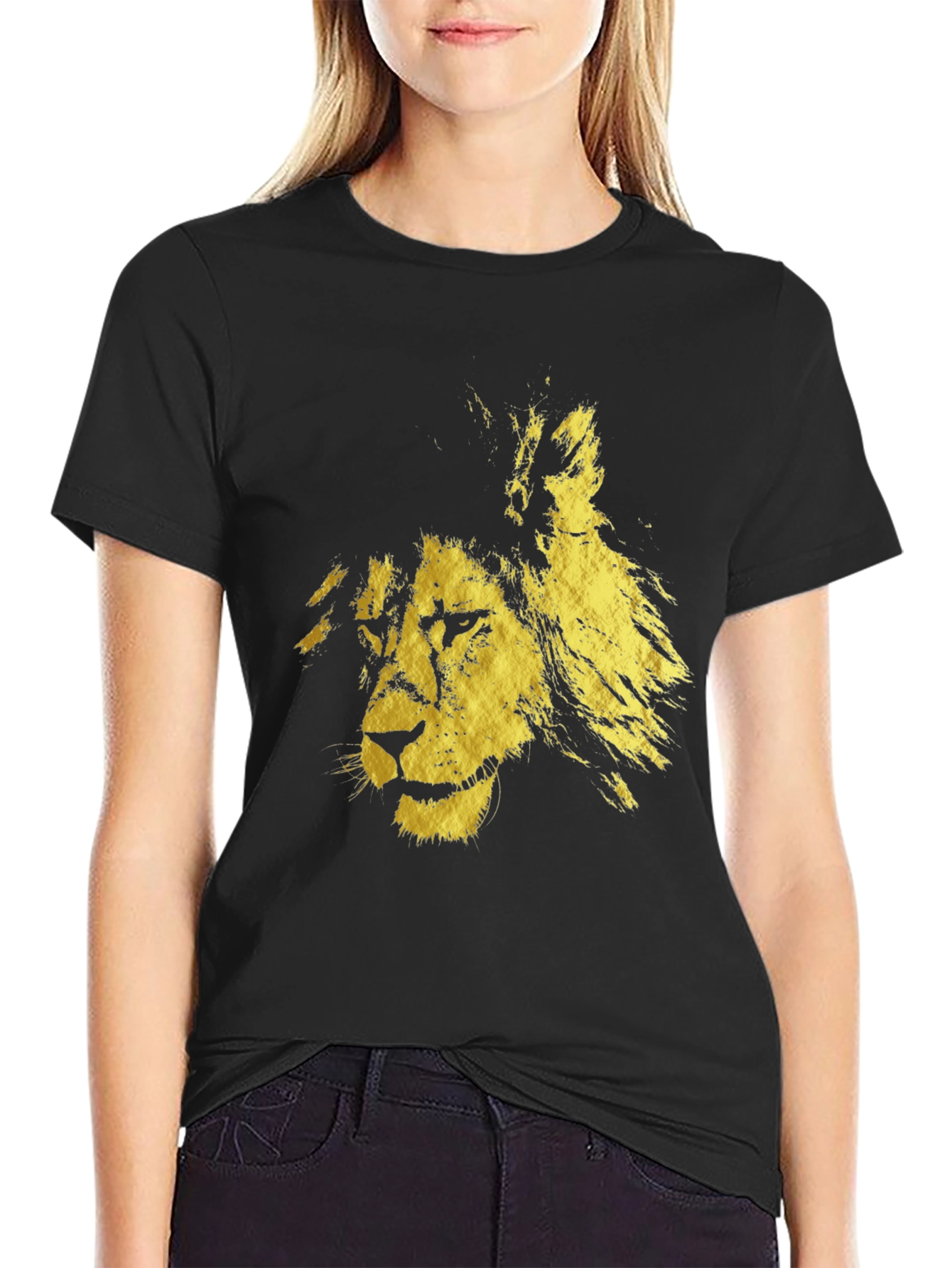 Black Lion Graphic Tee - Bold & Stylish
