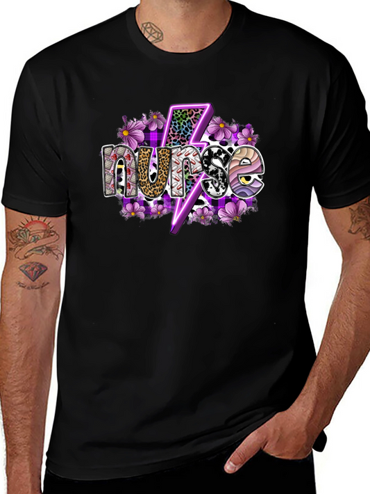 Nurse Lightning Bolt Graphic T-Shirt