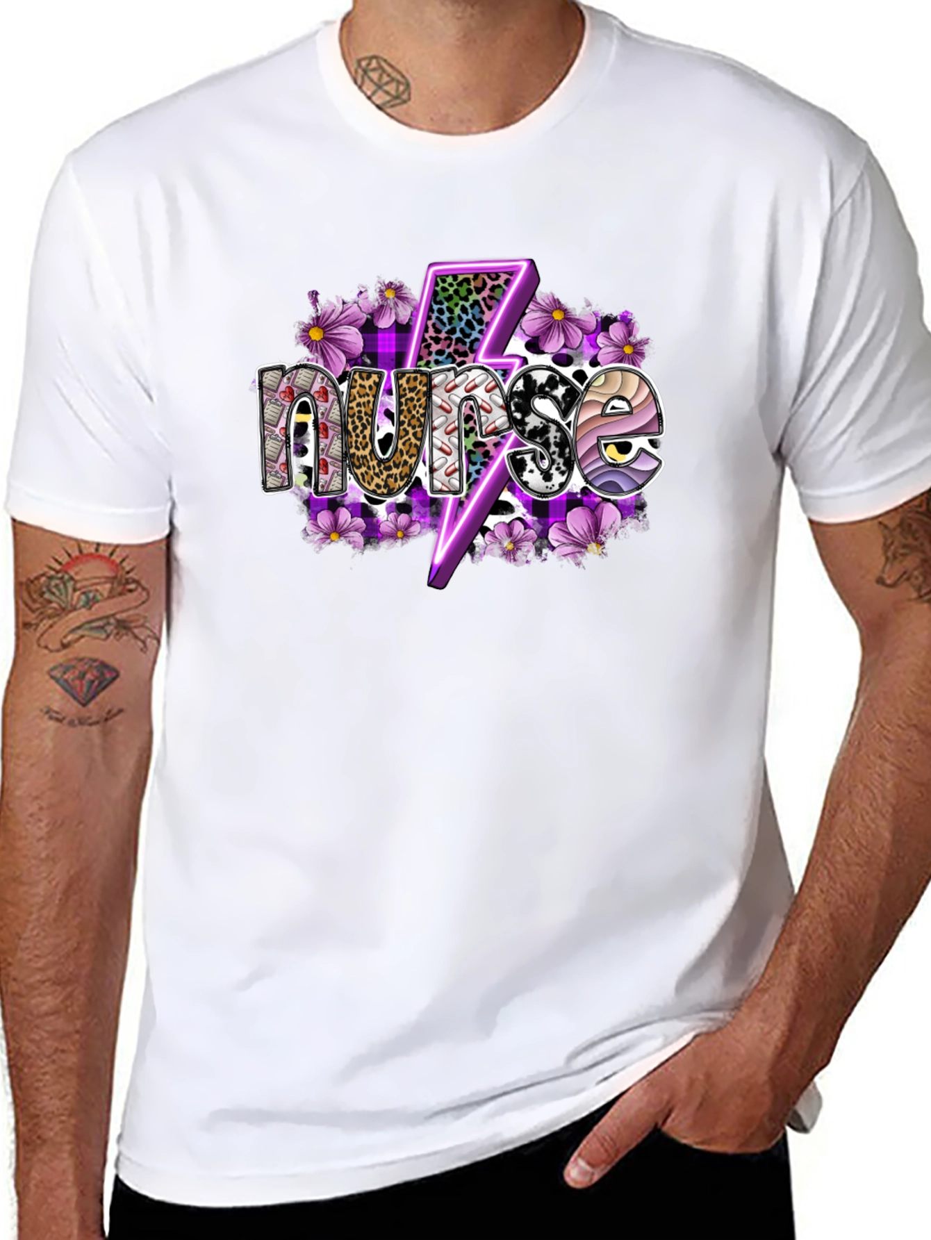 Nurse Lightning Bolt Graphic T-Shirt