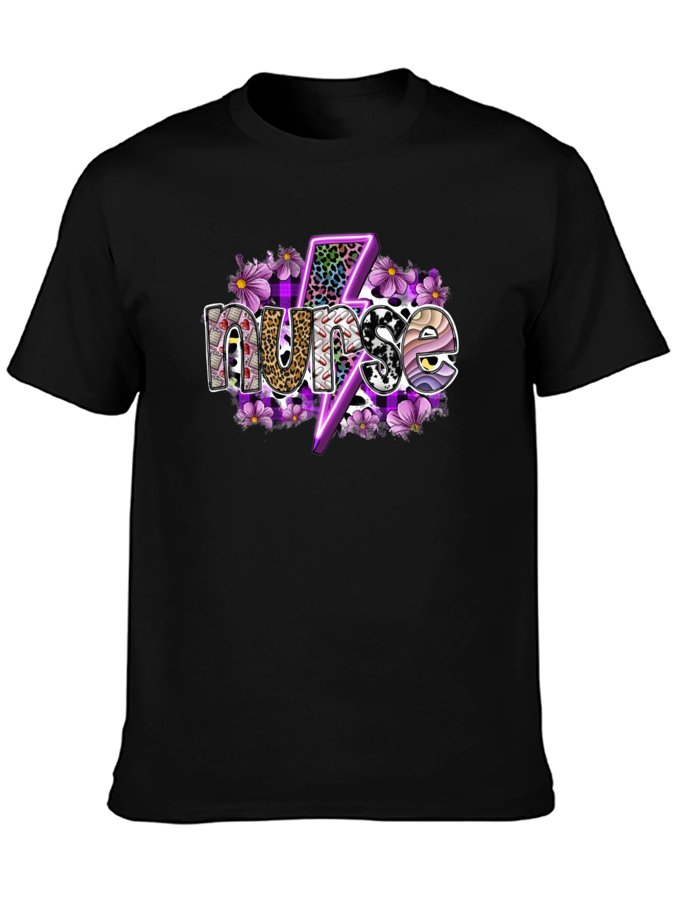 Nurse Lightning Bolt Graphic T-Shirt