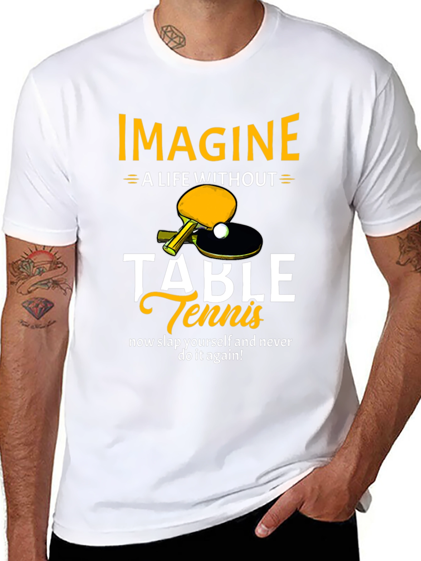 Imagine Table Tennis T-Shirt - Funny Ping Pong Tee