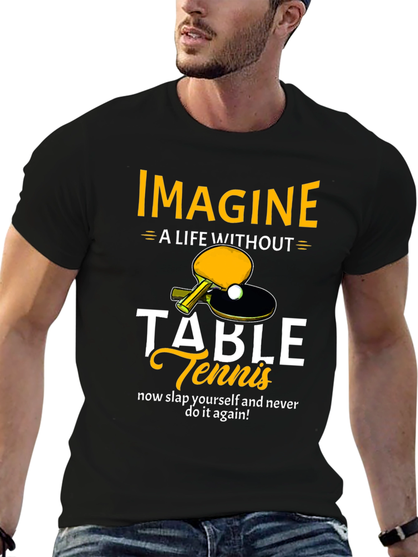 Imagine Table Tennis T-Shirt - Funny Ping Pong Tee
