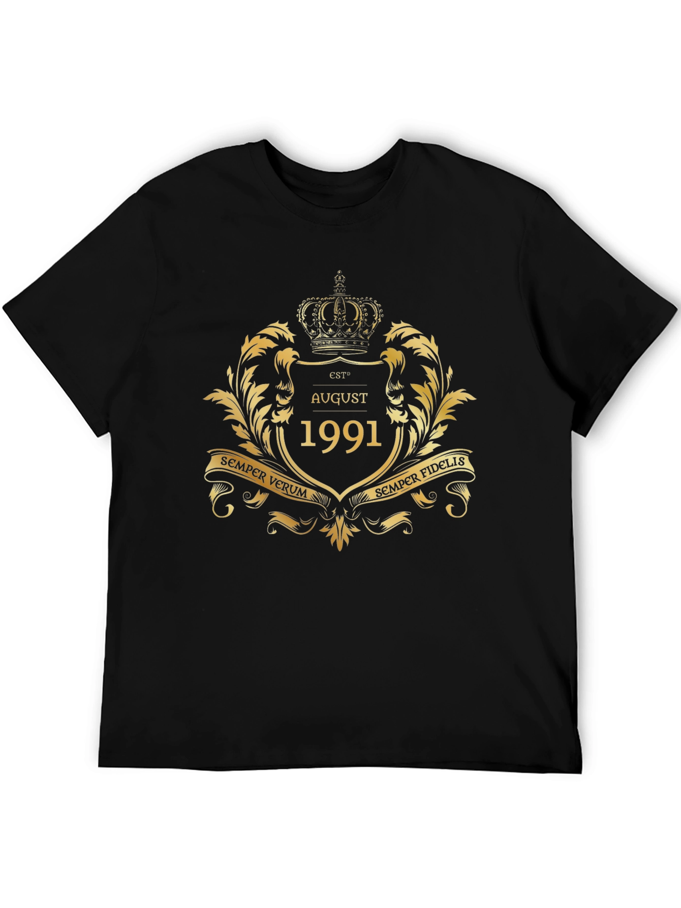 August 1991 Crest T-Shirt - Birthday Gift Tee