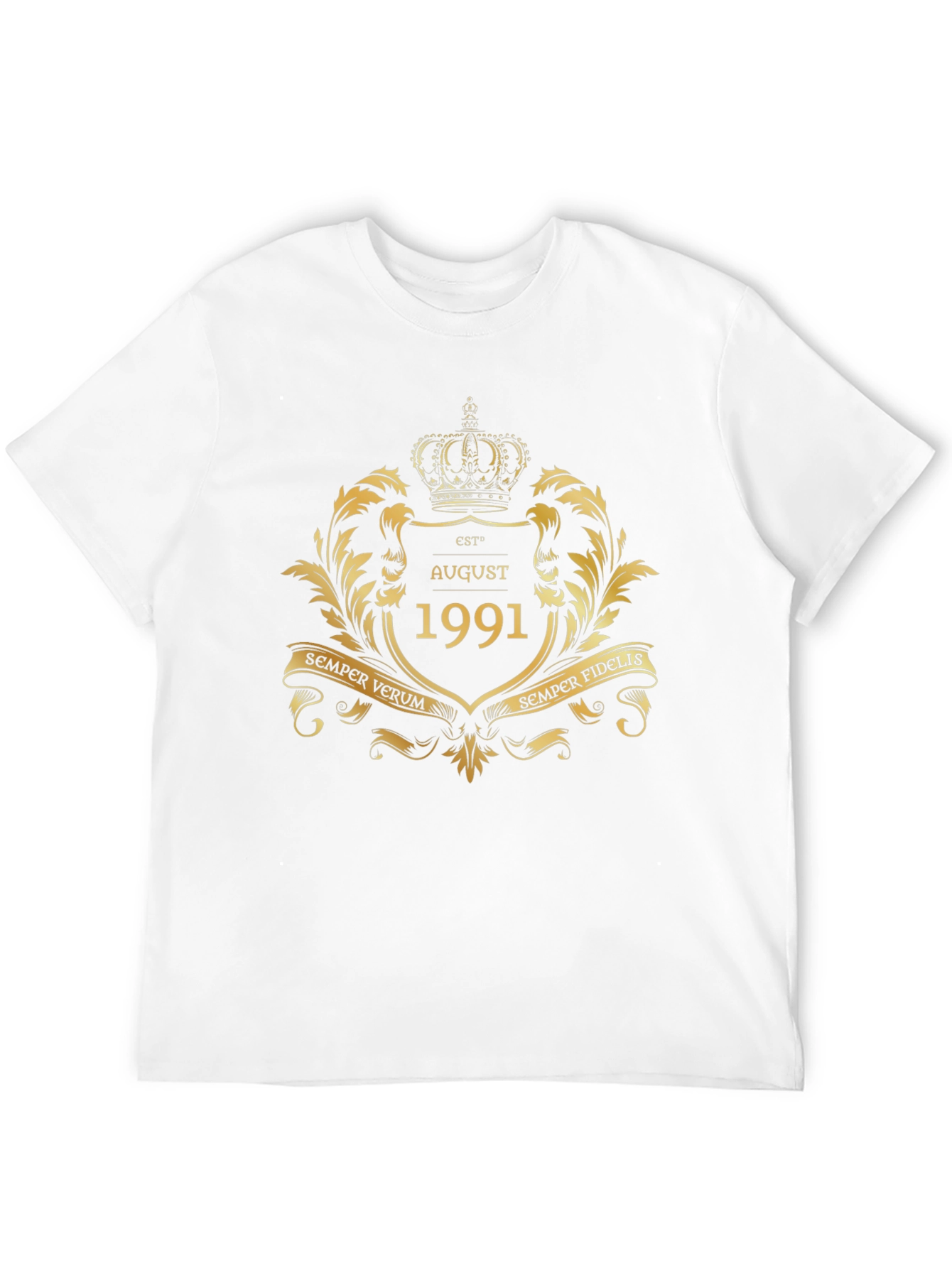 August 1991 Crest T-Shirt - Birthday Gift Tee