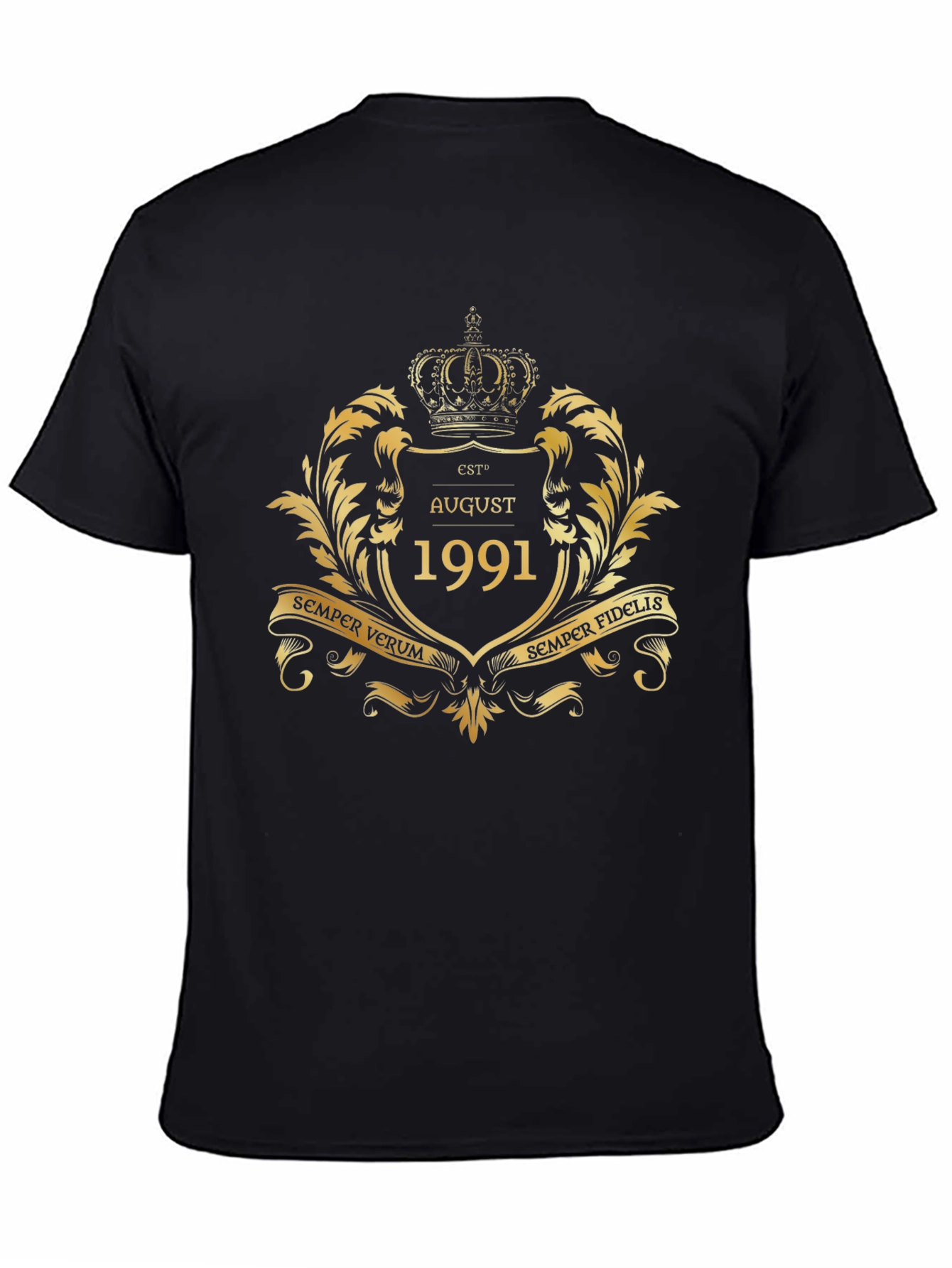 August 1991 Crest T-Shirt - Birthday Gift Tee