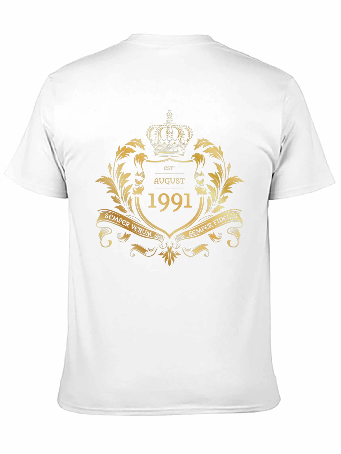 August 1991 Crest T-Shirt - Birthday Gift Tee
