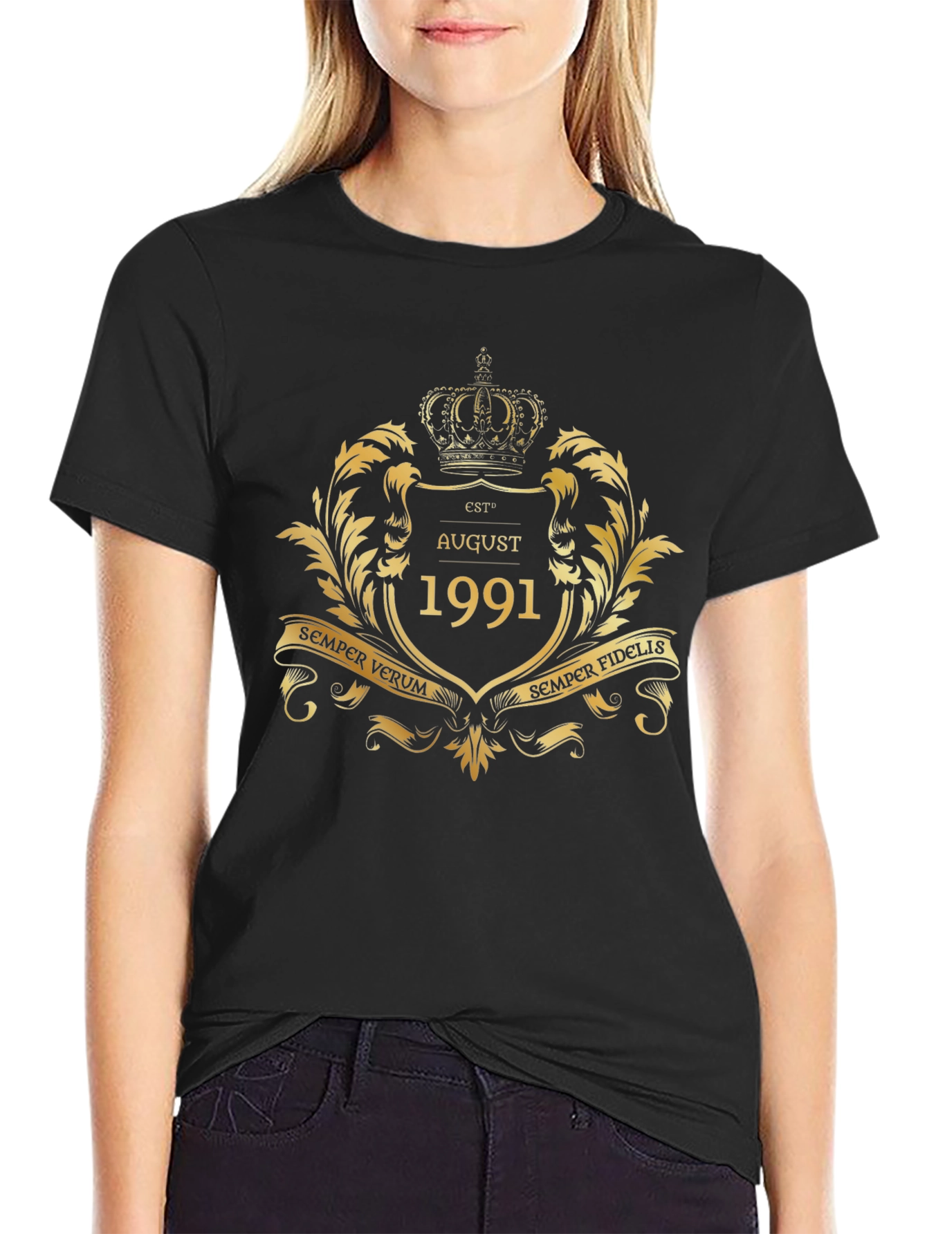 August 1991 Crest T-Shirt - Birthday Gift Tee