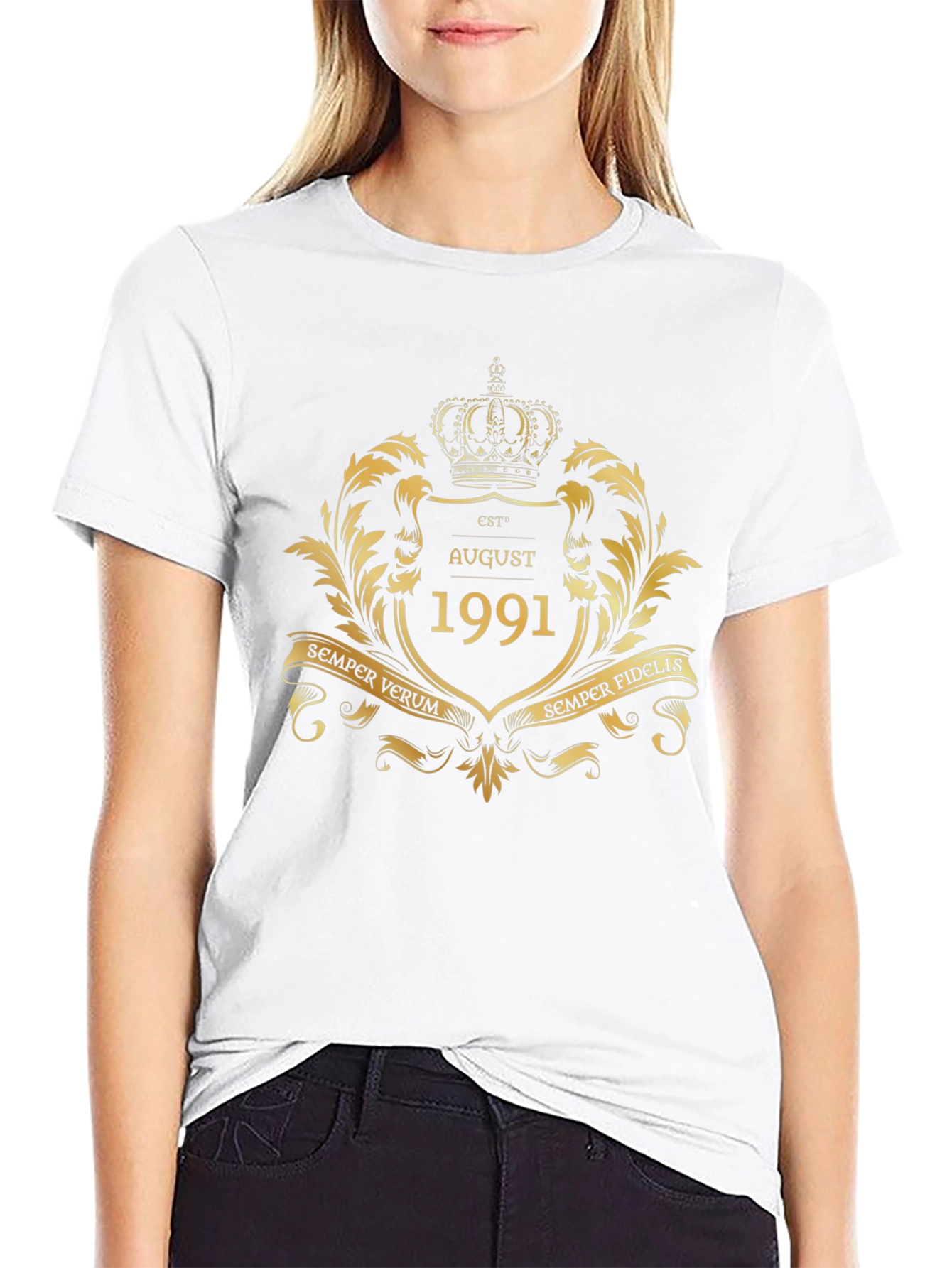 August 1991 Crest T-Shirt - Birthday Gift Tee