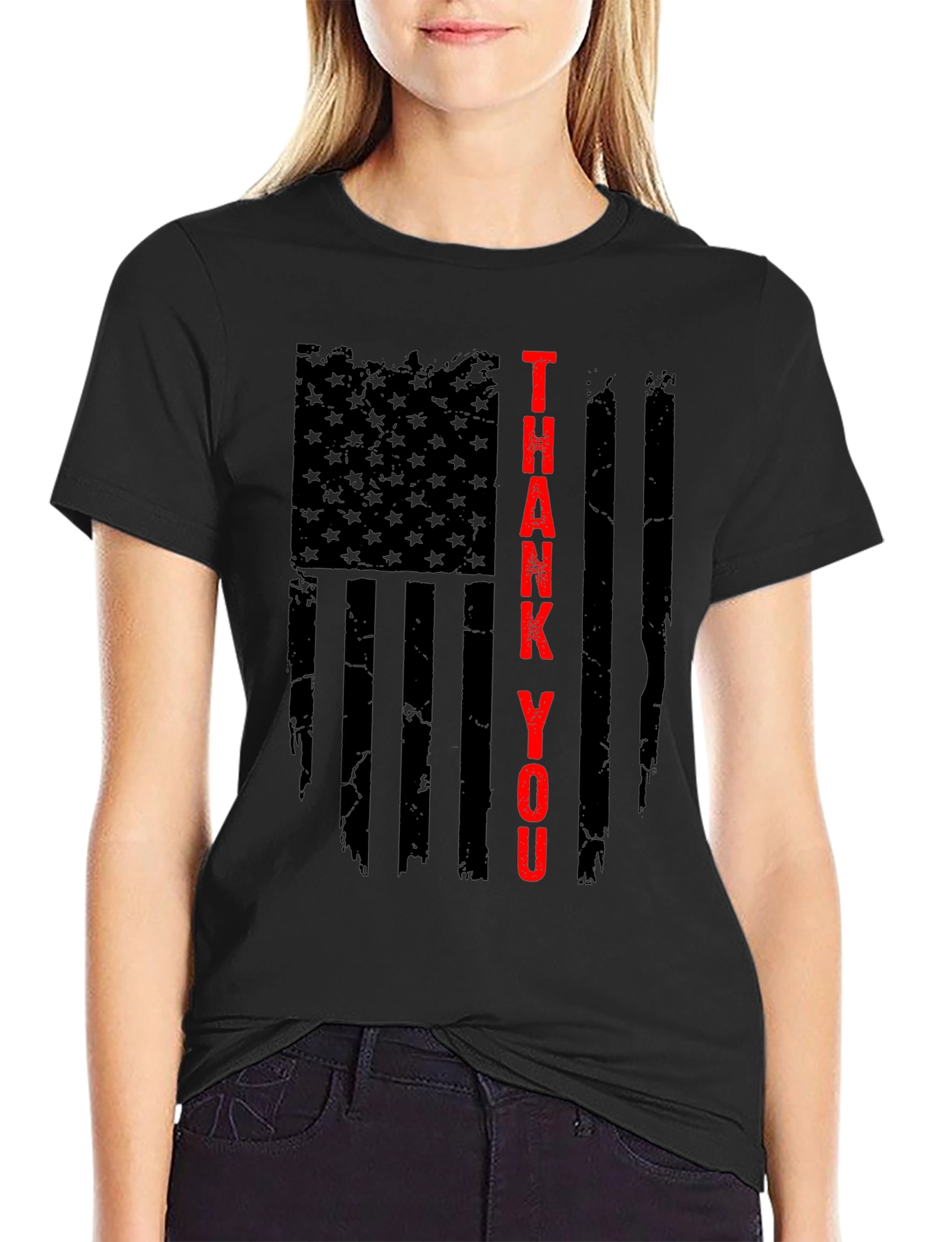 Thank You USA Flag Graphic T-Shirt
