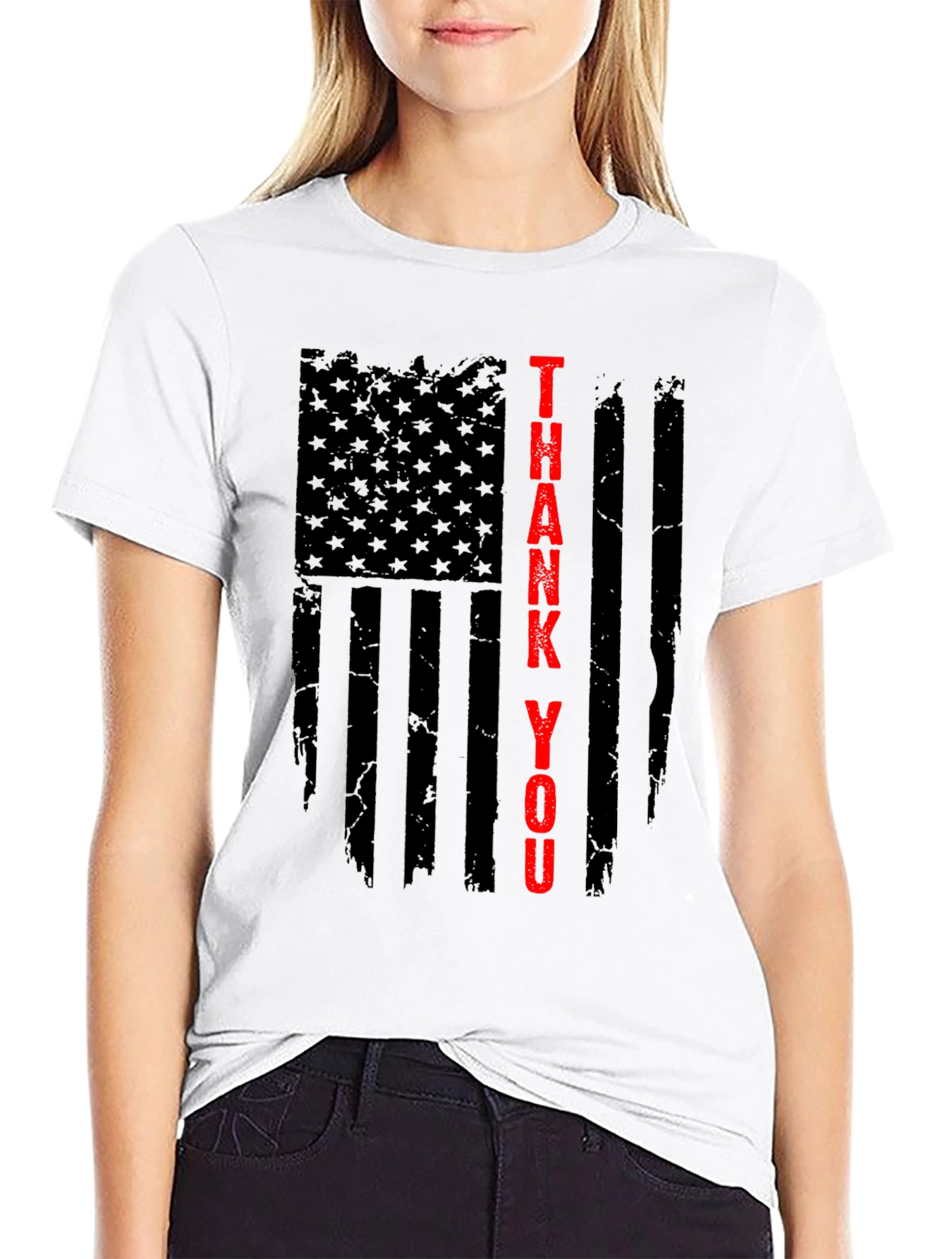 Thank You USA Flag Graphic T-Shirt