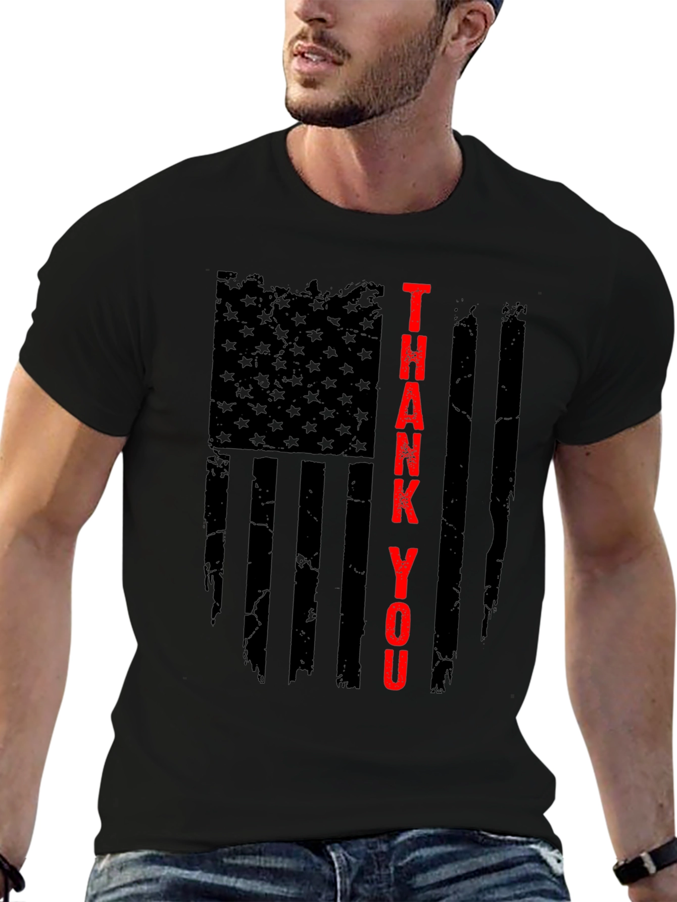 Thank You USA Flag Graphic T-Shirt