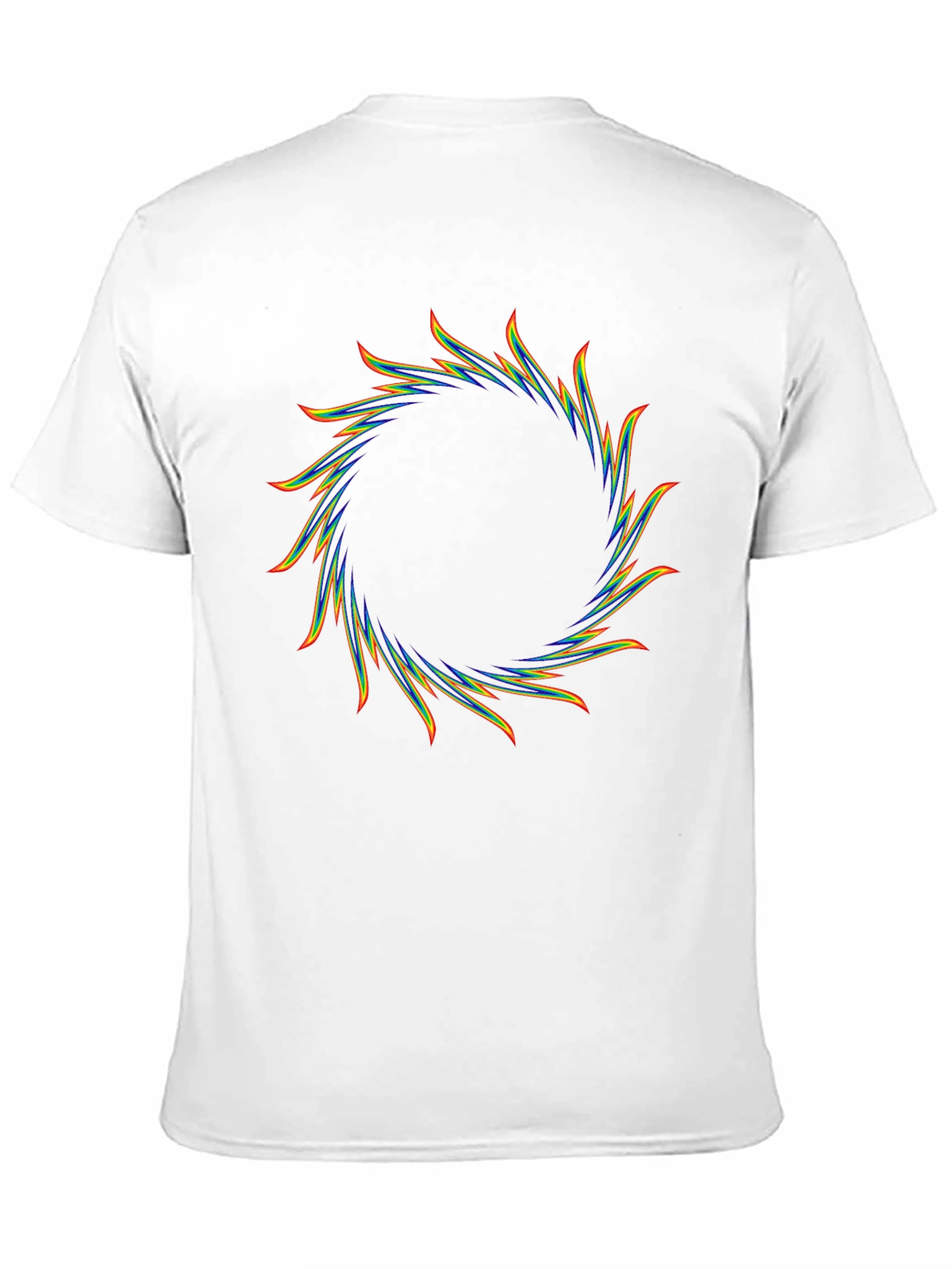 Rainbow Sunburst Black T-Shirt - Graphic Tee